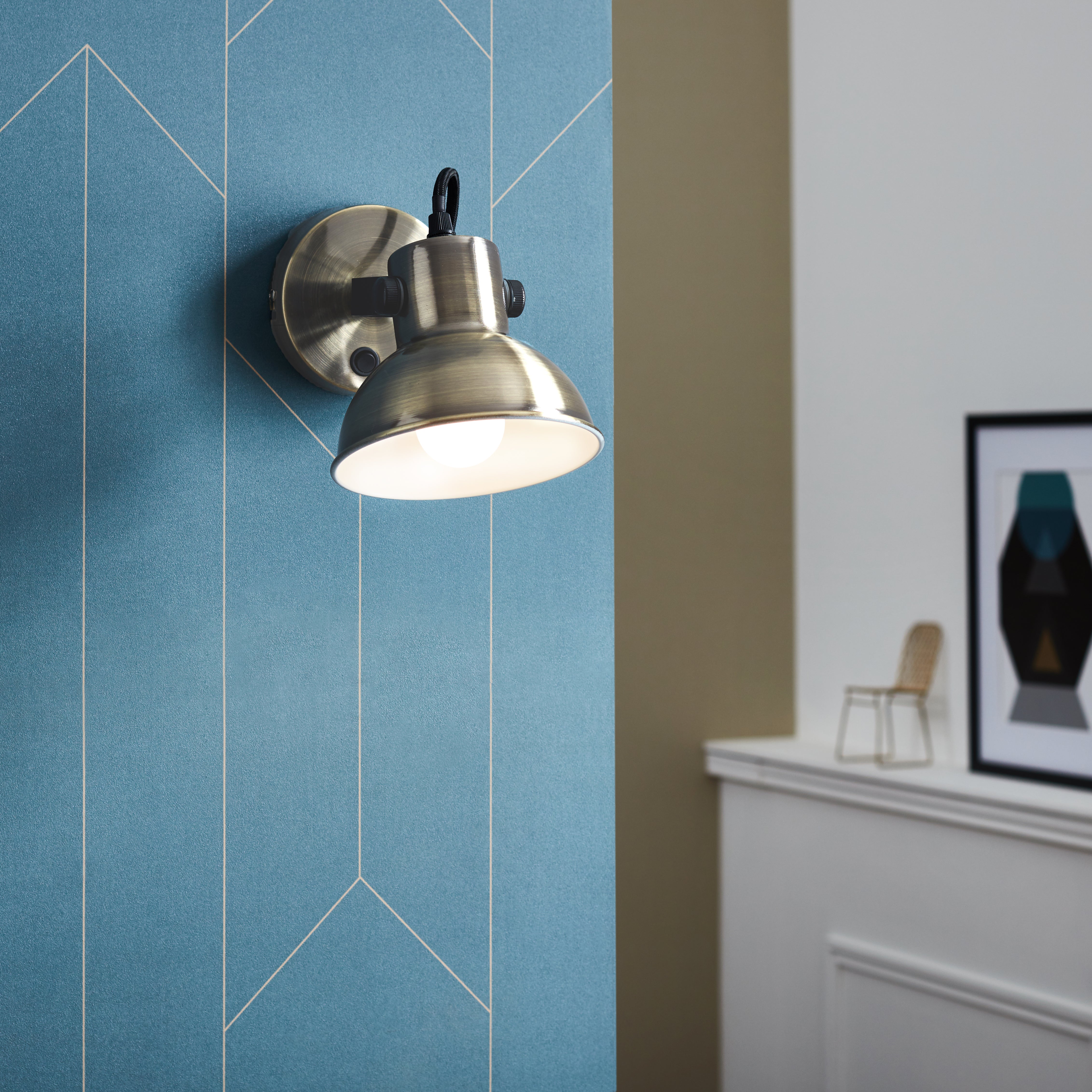 Applique E14 métal, doré, Esther, BRILLIANT - 2