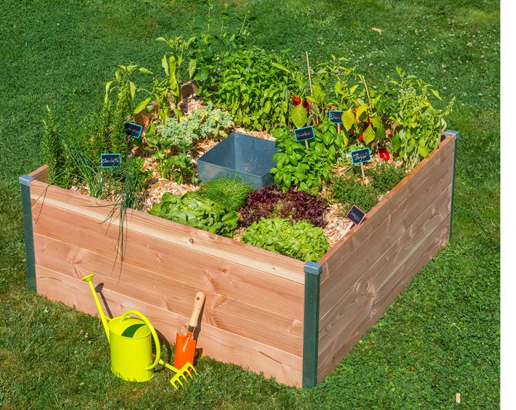 Potager KEYHOLE GARDEN pour 2-3 personnes 120x120xH48cm - 2