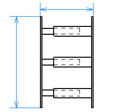 3 barreaux télescopiques de fenêtre MOTTEZ, acier noir, L.30 à 55 cm - 3