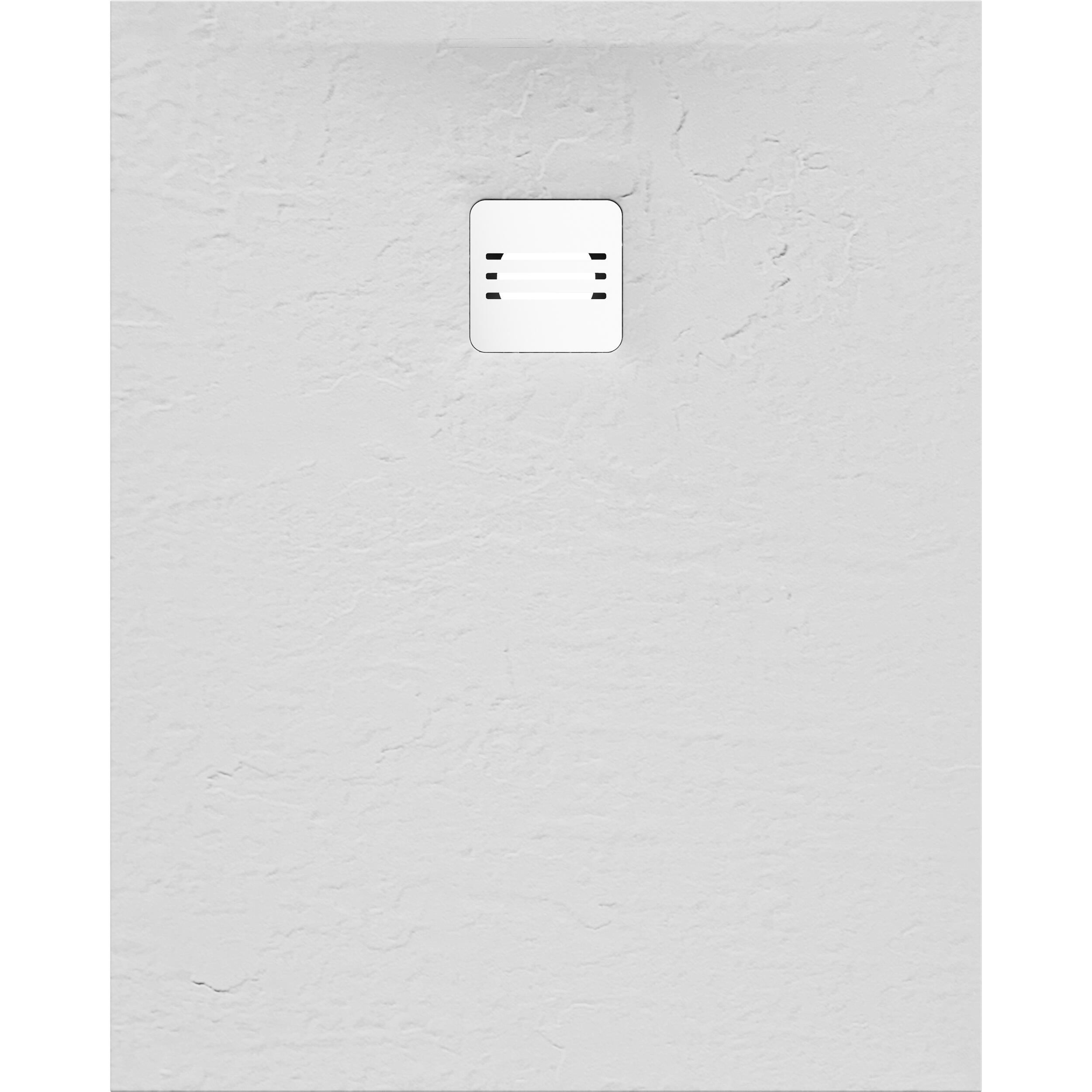 Receveur de douche extraplat, résine, blanc L.100 x l.80 cm, Remix light - 3