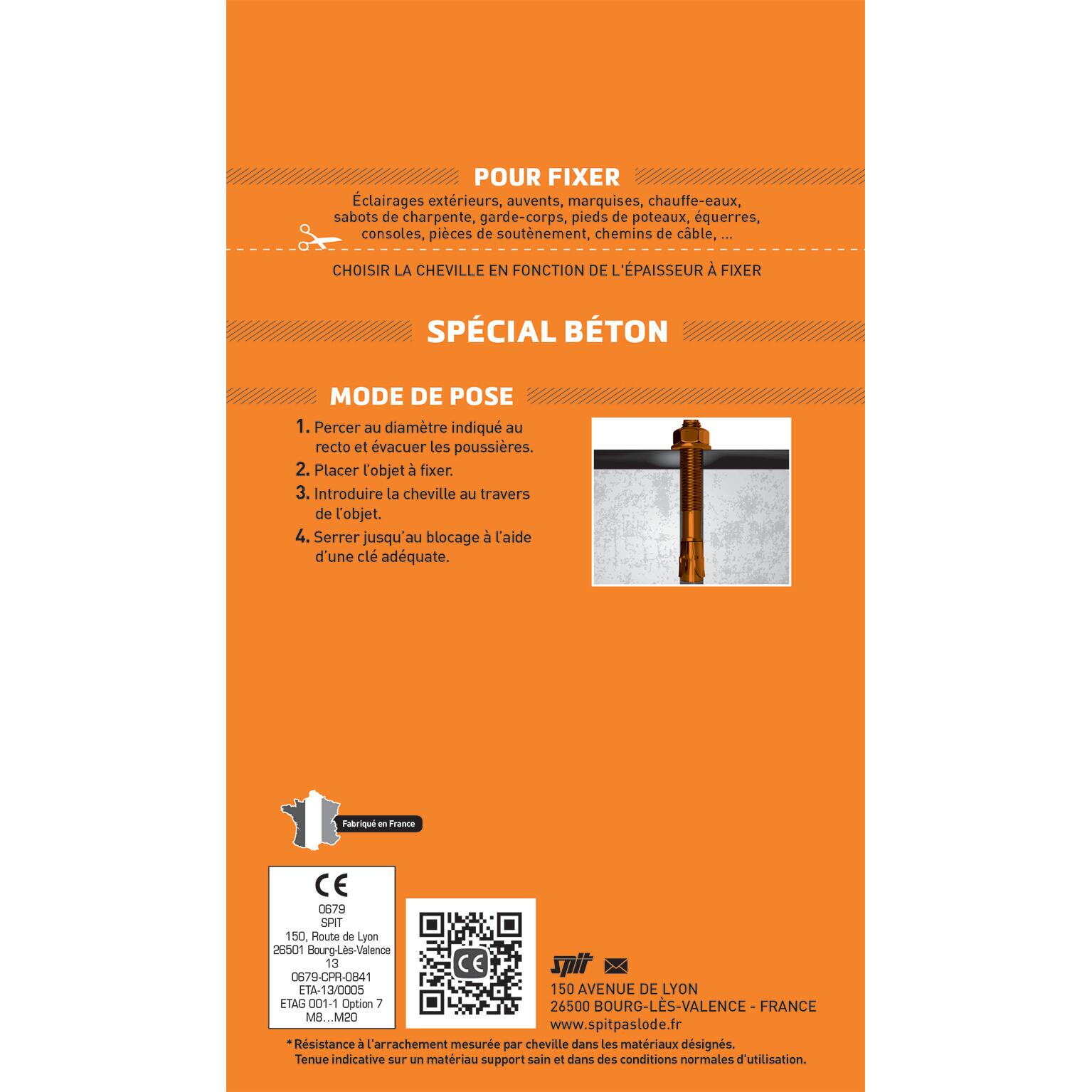 Kit chevilles et vis acier SPIT x 4 mm - 3