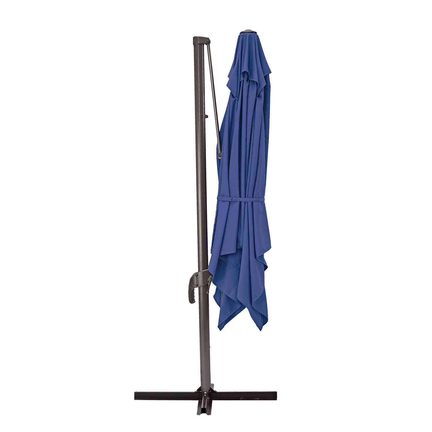 Parasol déporté carré bleu marine Aura NATERIAL L.286 x l.286 cm - 6