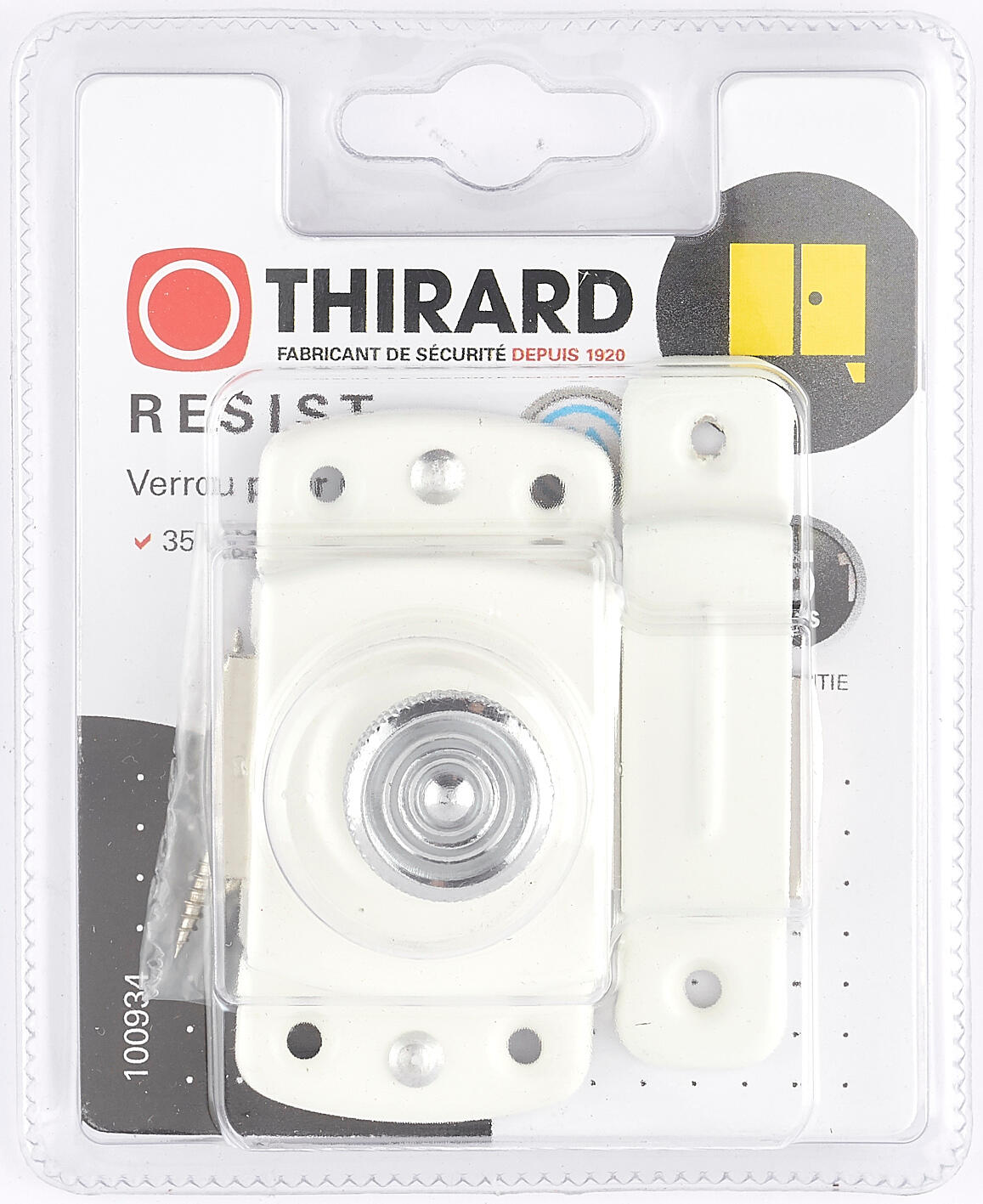 Loquet THIRARD, acier verni blanc - 2