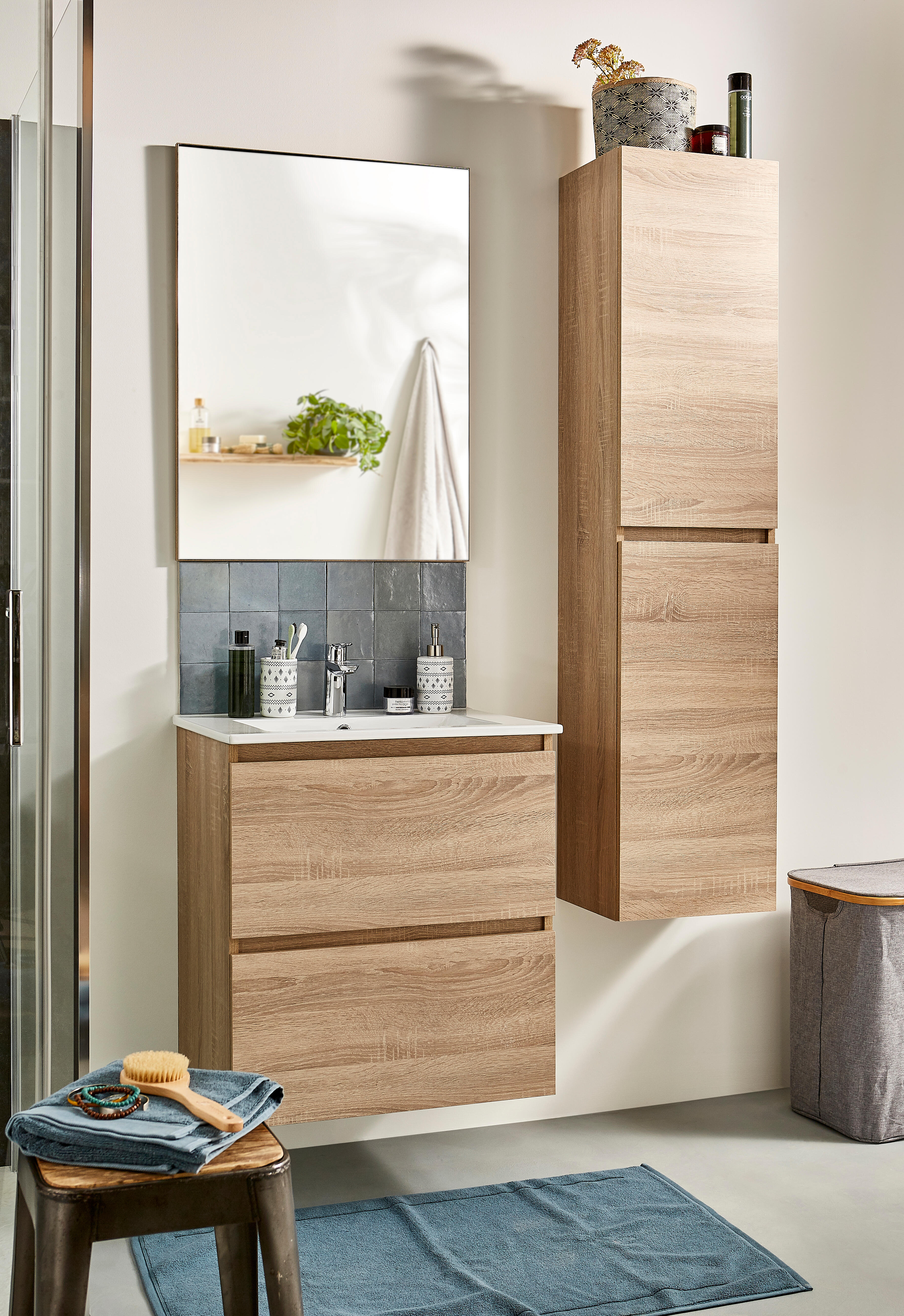 Piastrella da rivestimento interno in gres naturale 10 x 10 cm smaltato azzurro lucido Zelli Sp. 10 mm 0.54 mq - 6