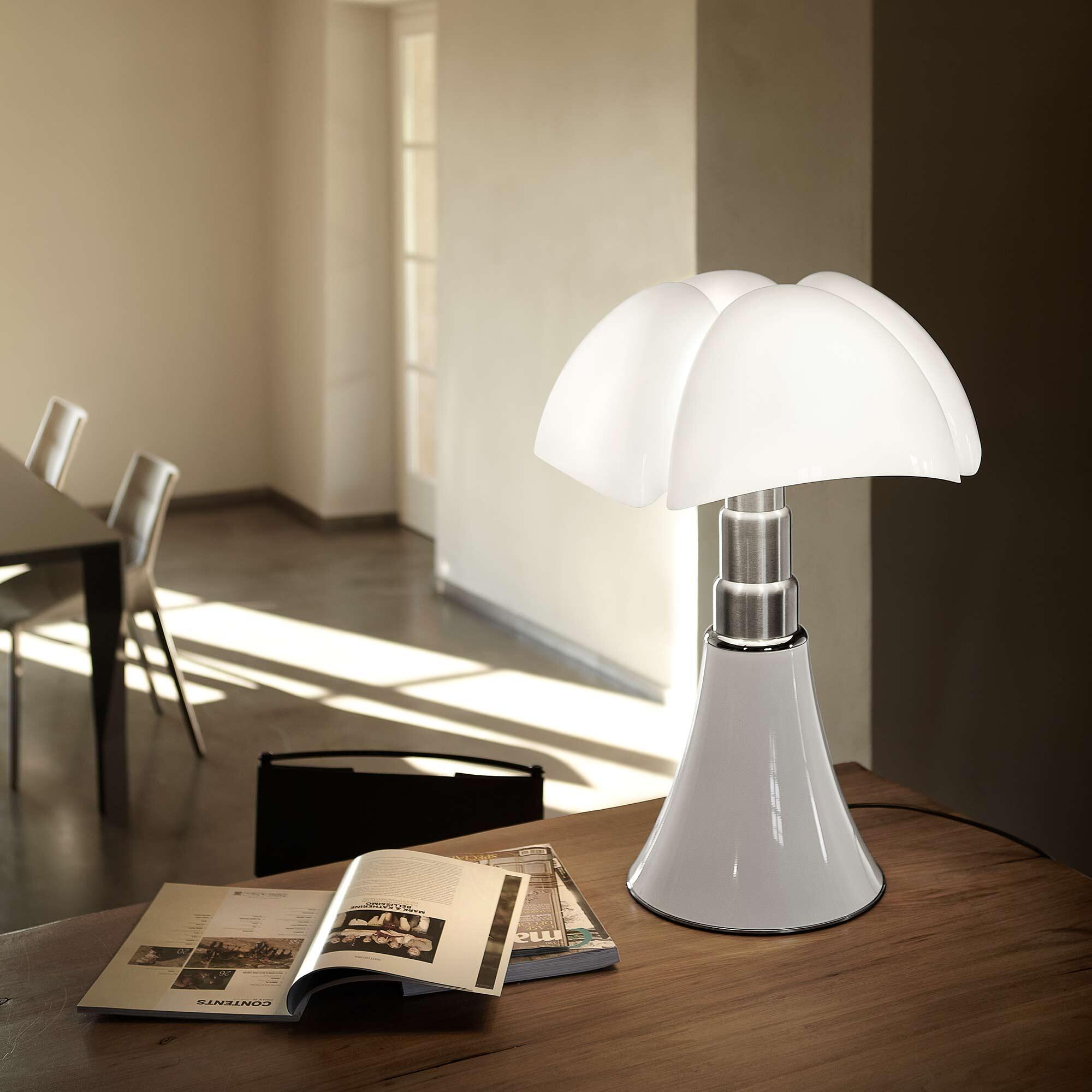 Lampe design Pipistrello blanc, ampoule LED integrée dimmable, H.50-62cm - 2