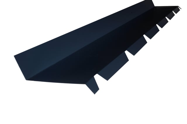 Faîtière contre mur pour plaque nervurée Fait plq acier 0.63 contr mur gris 2.10