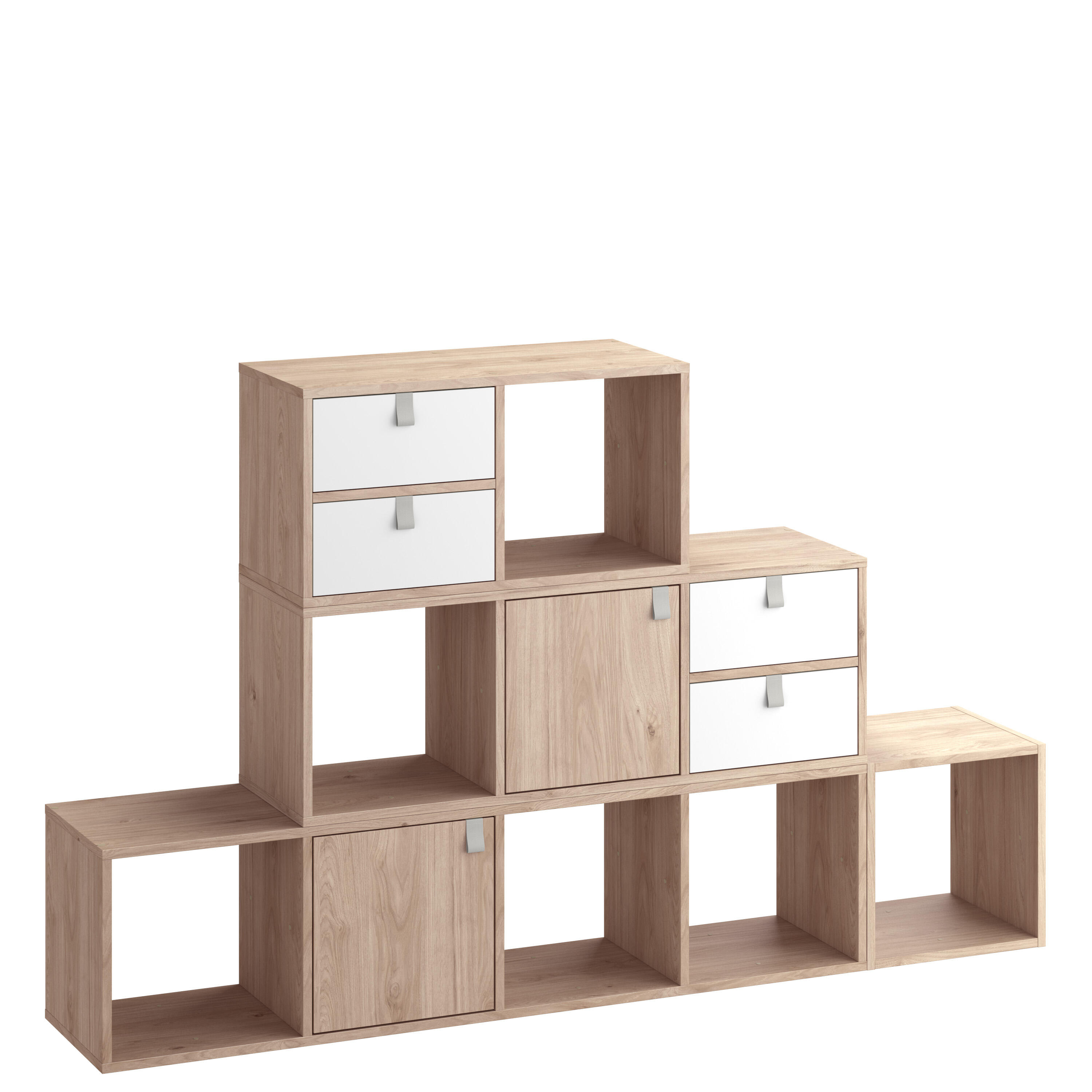 Mensola a muro 4 cubi Kub SPACEO rettangolare in truciolare L 36 x P 31.7 cm rovere - 16