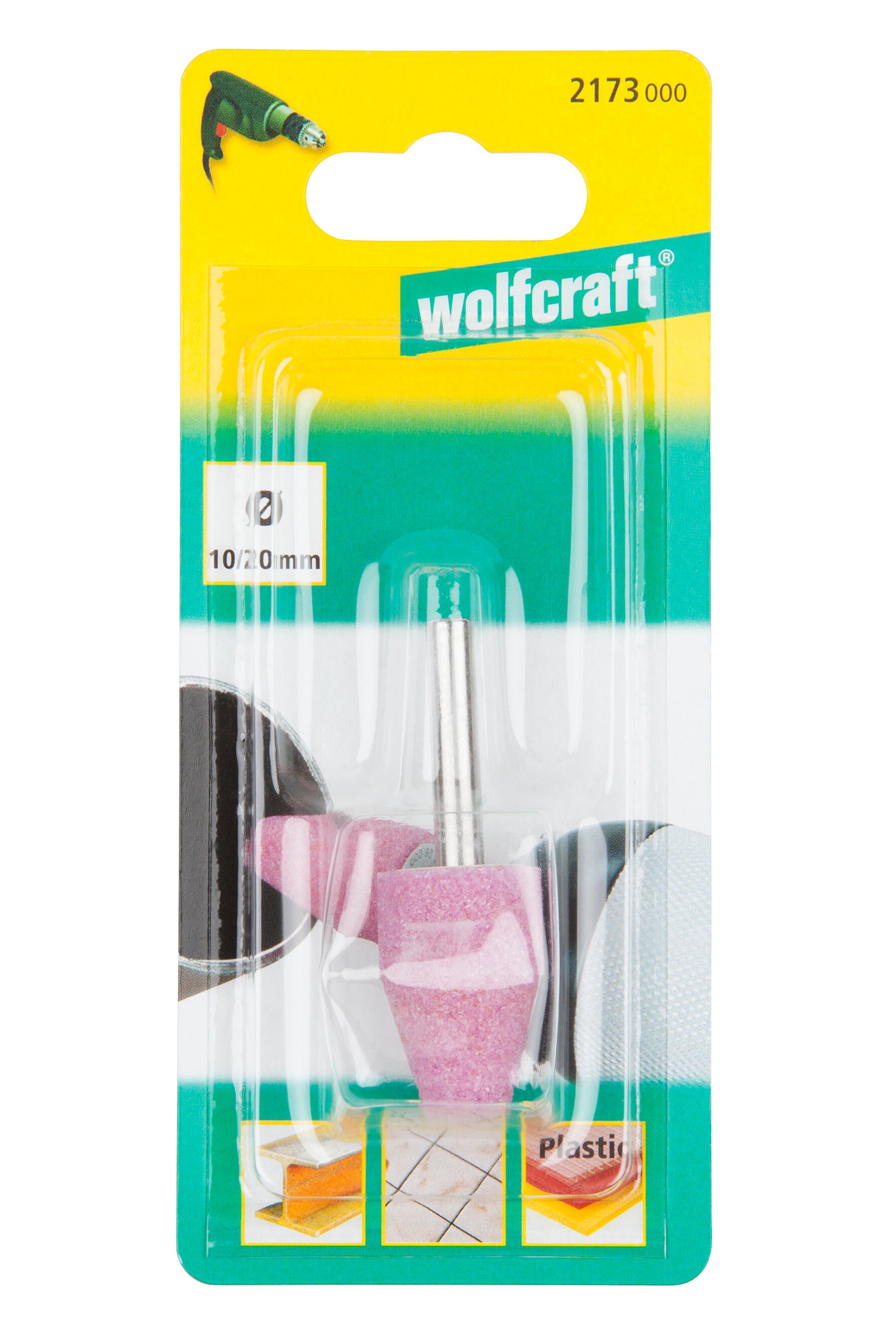 Meule abrasive sur tige WOLFCRAFT, Diam. 20 mm - 3