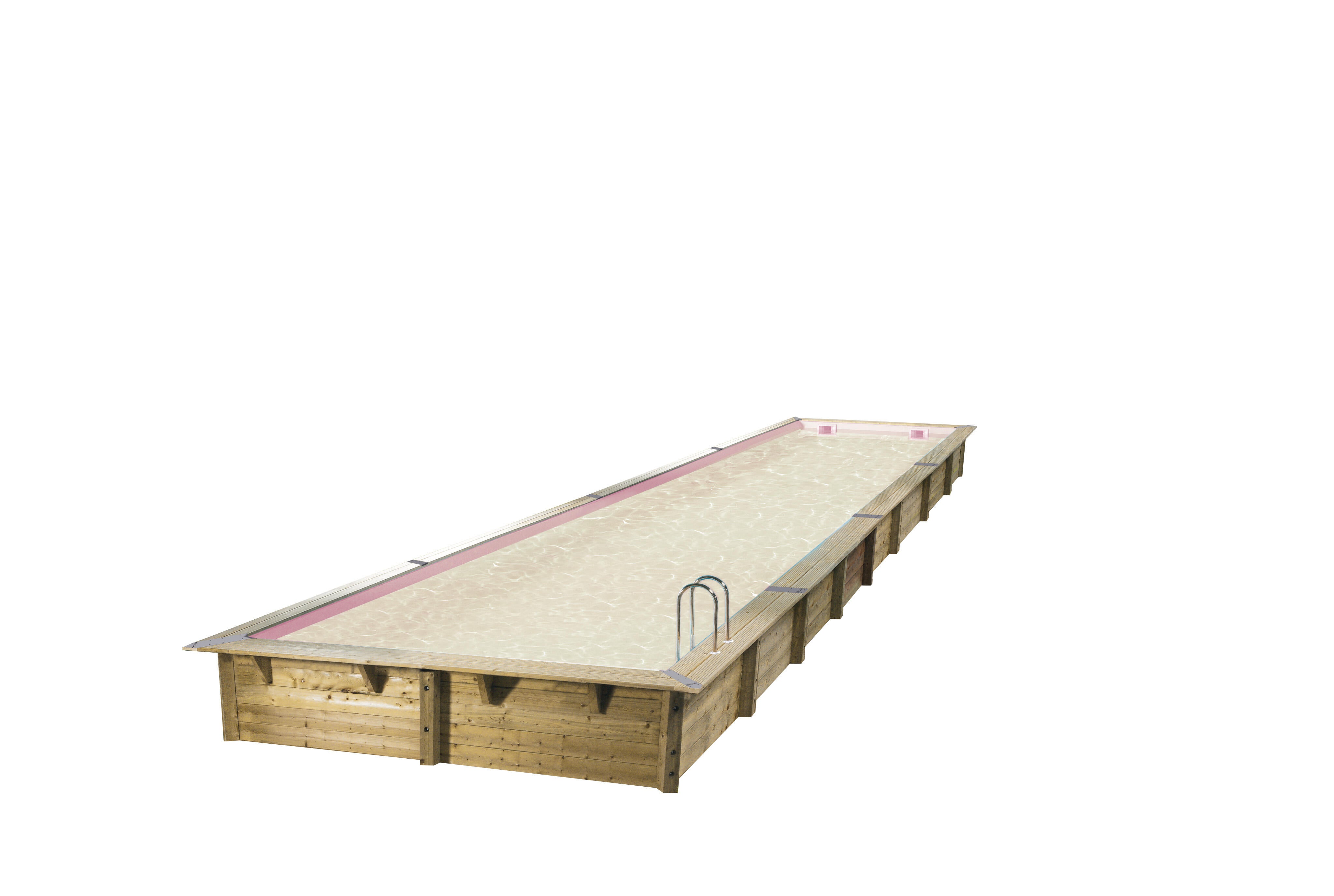 Piscine bois UBBINK, Rectangulaire L.15.5 x l.3.5 x H.1.55 m