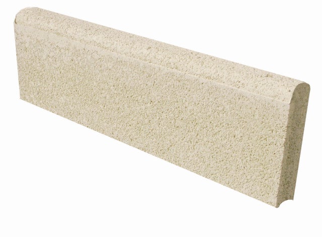 Bordure droite Hauteur 16 cm béton ton pierre, H.16 x L.50 cm