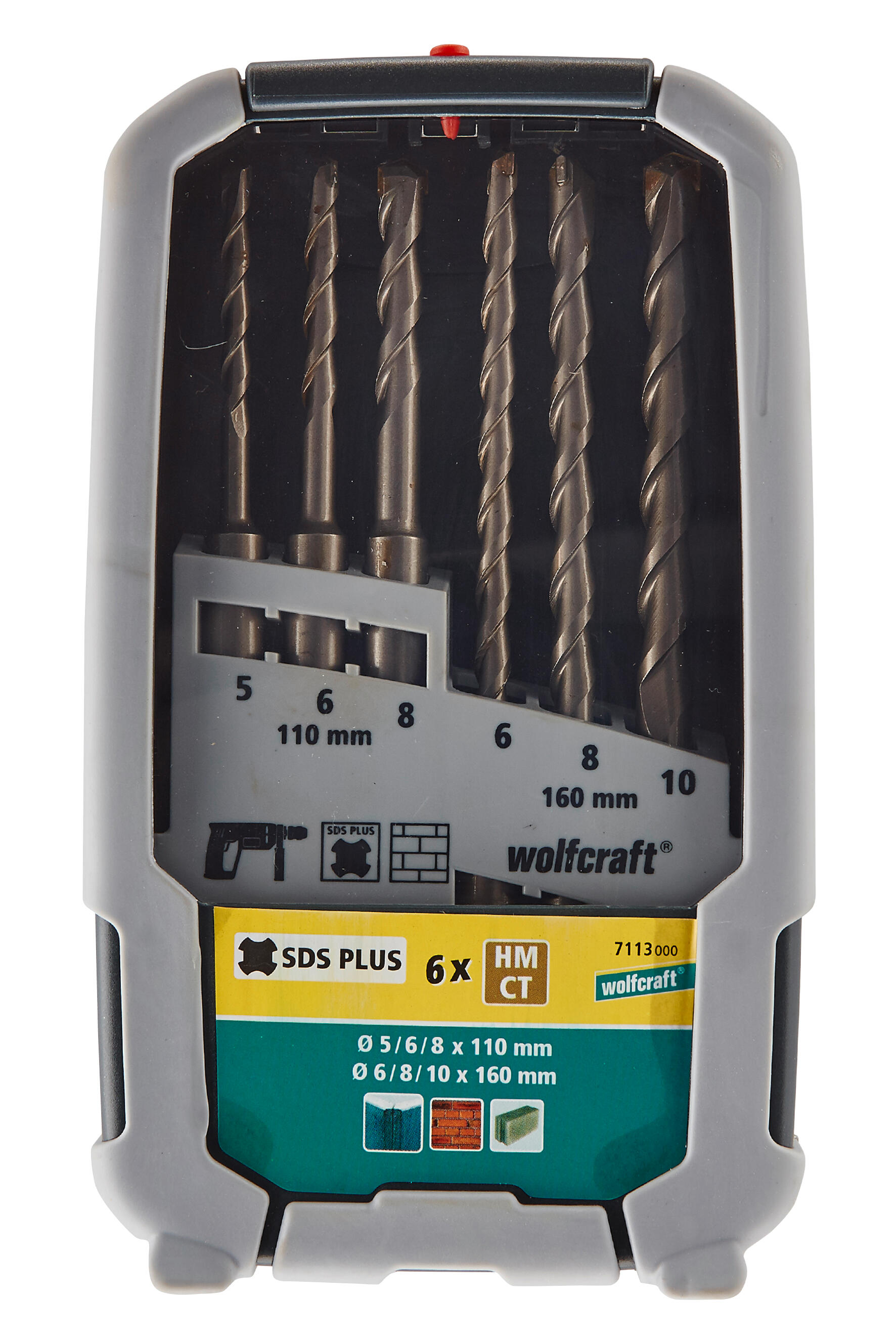 Foret à Béton Wolfcraft SDS-Quick ø10x120mm - Pour Marteaux Perforateurs Sans Fil - Version Renforcée