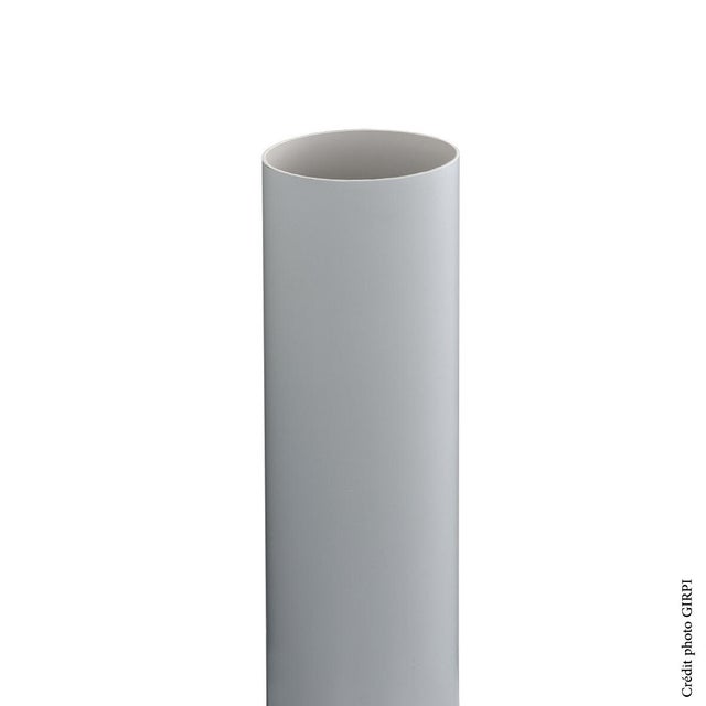 Tuyau de descente pvc gris Diam.80 mm L.2.8 m GIRPI