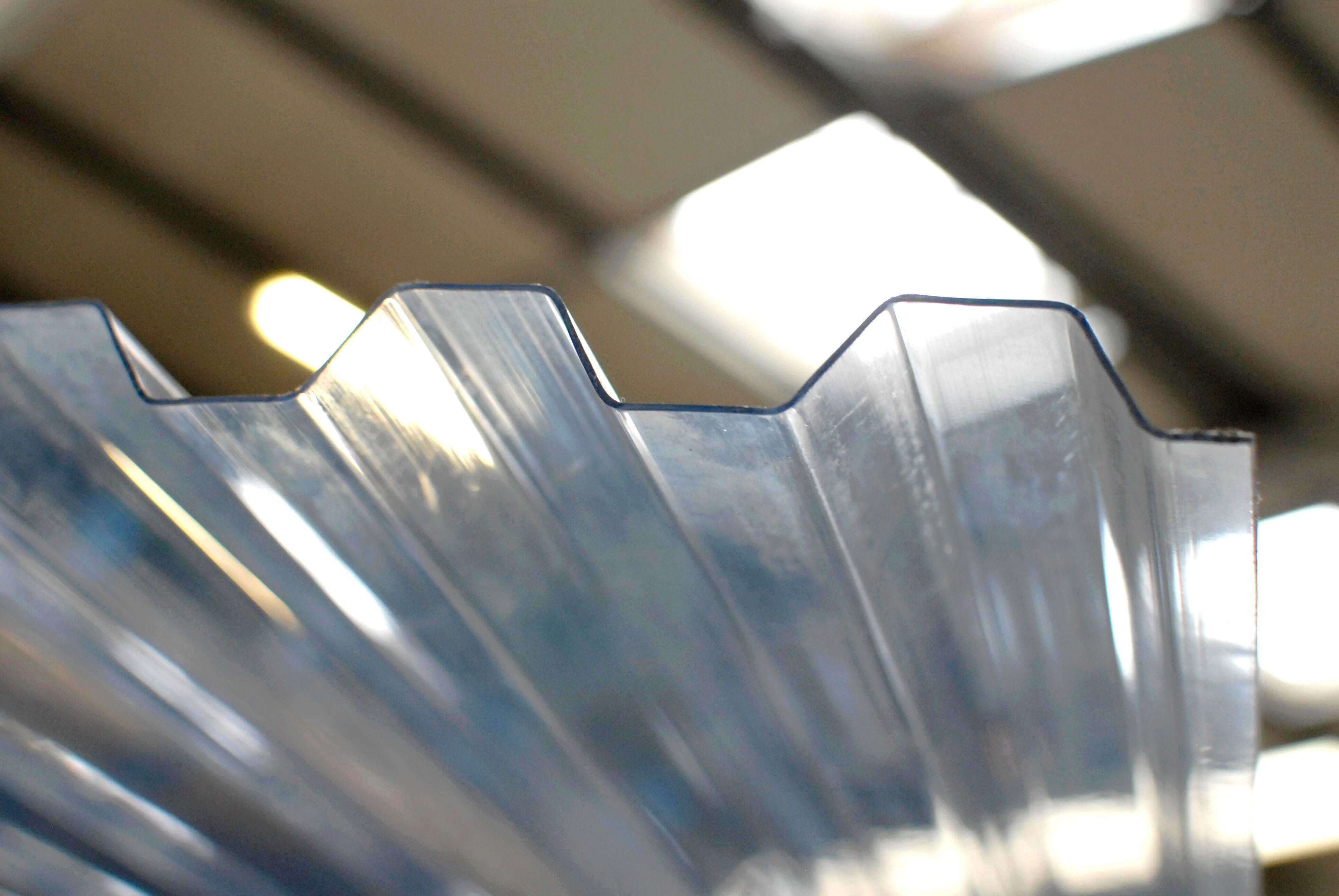 Plaque de couverture, ondulé , transparent, l.109 x L.200 cm, H.50 mm, Ep.0.8 mm - 2