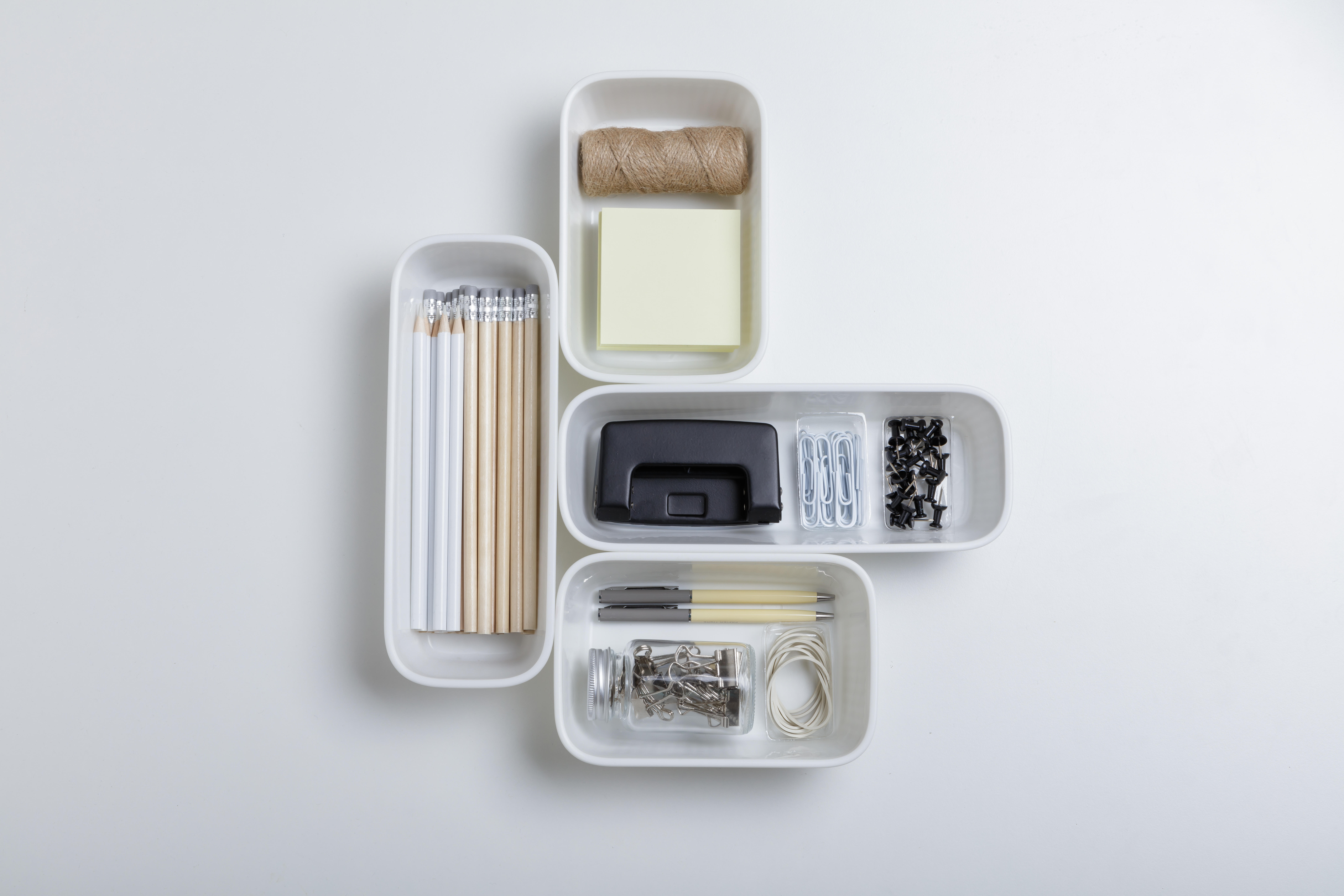 Set de 5 organizadores de almacenamiento blanco Baobab 33.6x24.7x6cm - 9