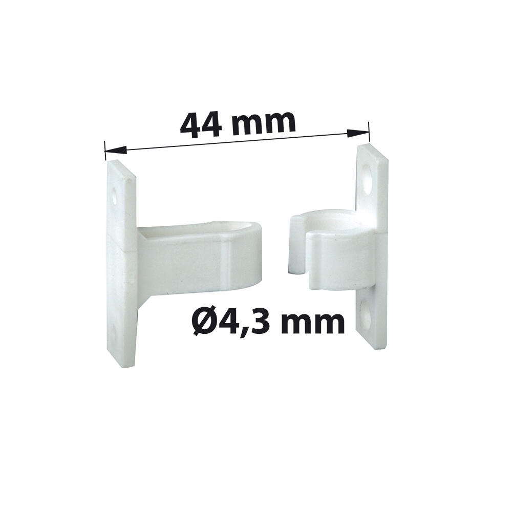 Arrêt à pince composite blanc, H.50 x L.50 x P.20 mm AFBAT - 2