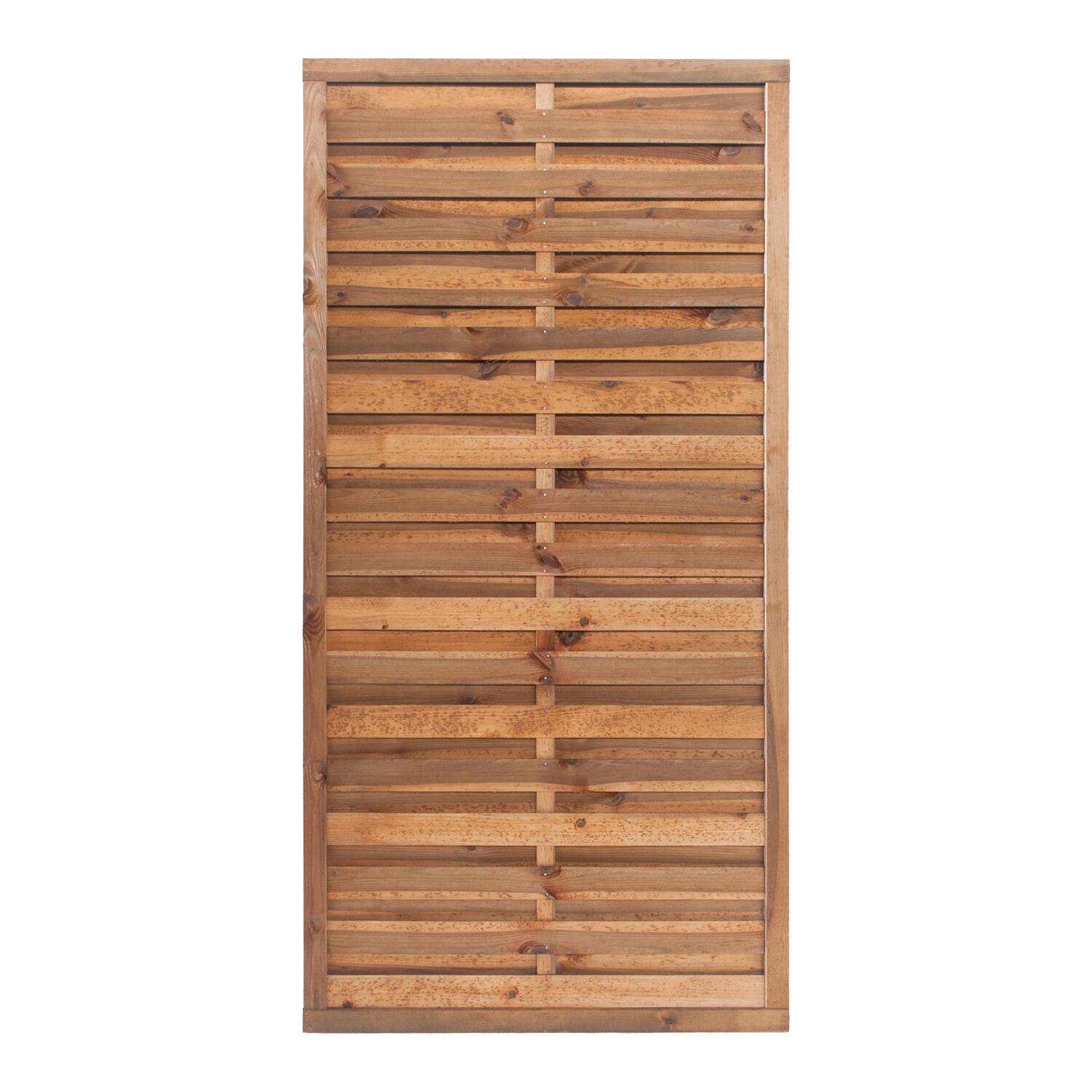 Panneau de clôture bois plein Luna STELMET, l.90 x H.180 cm, marron - 2