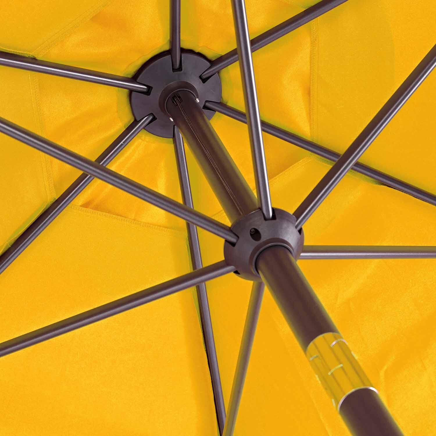Parasol droit hexagonal jaune Avea NATERIAL L.296 x l.296 cm - 9