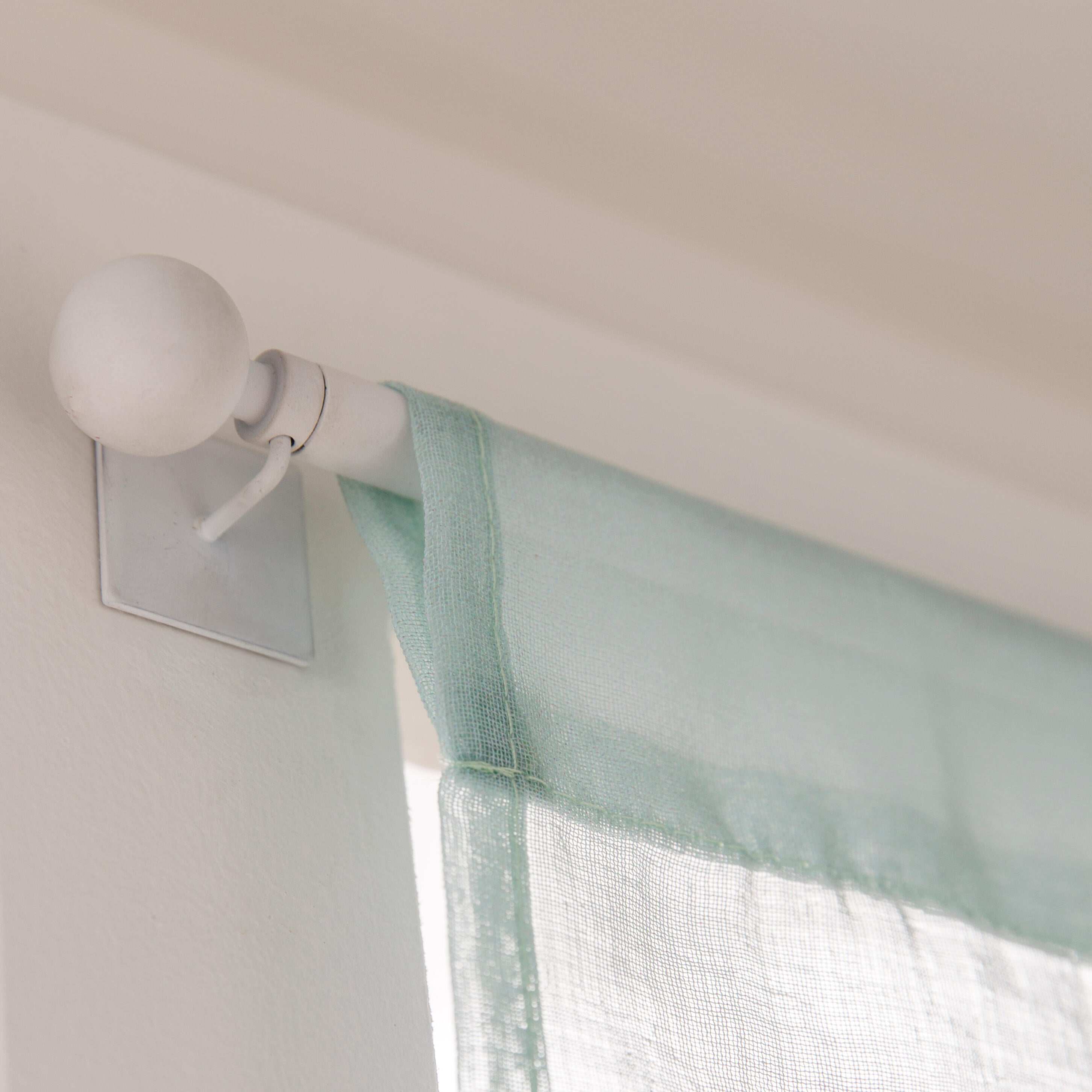 Lot de 2 supports adhésifs barre de vitrage Design, 10 mm blanc INSPIRE - 3