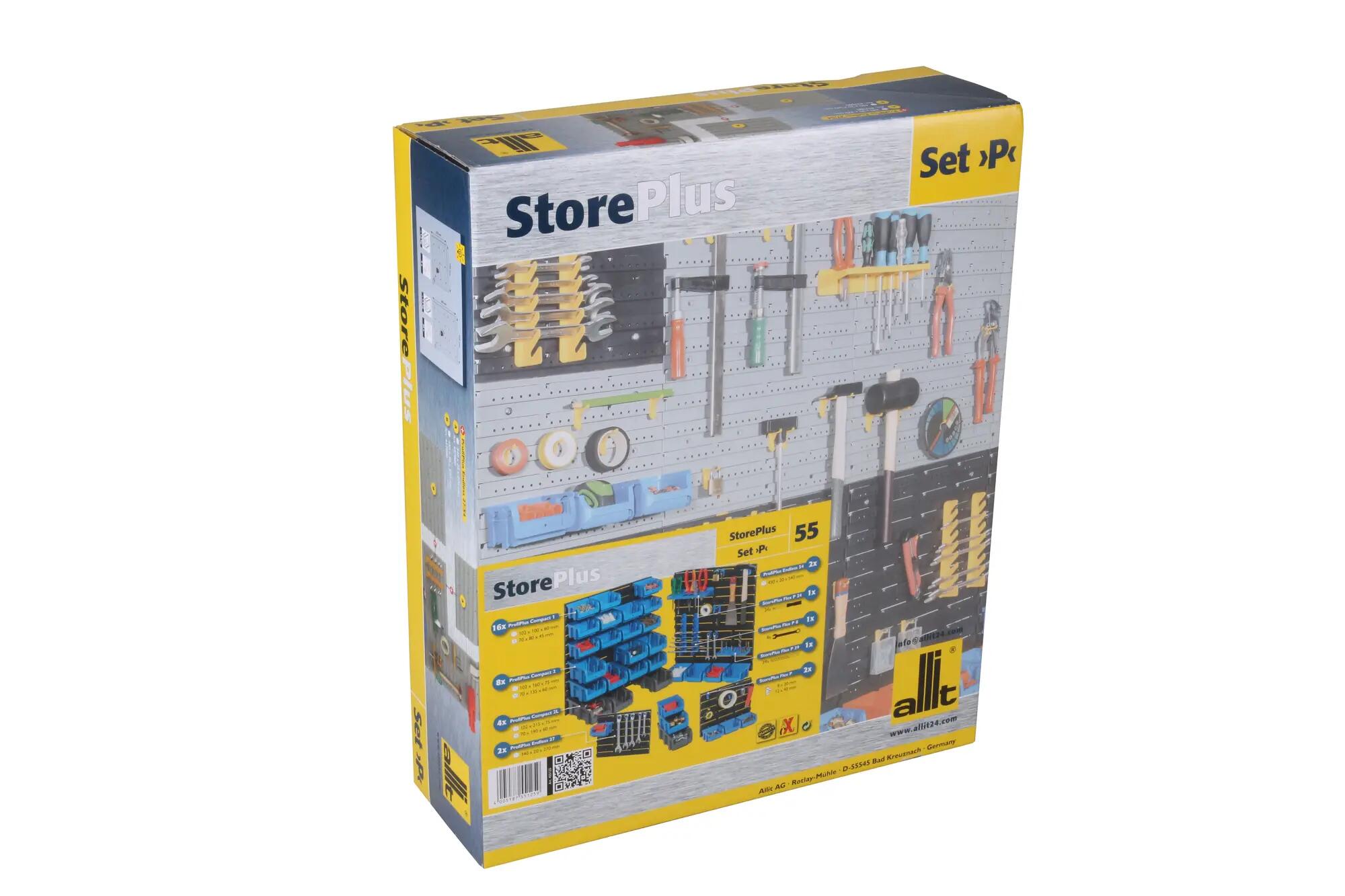 Kit mural de rangement en plastique ALLIT 455125, L.124 x P.15 x H.54 cm - 9