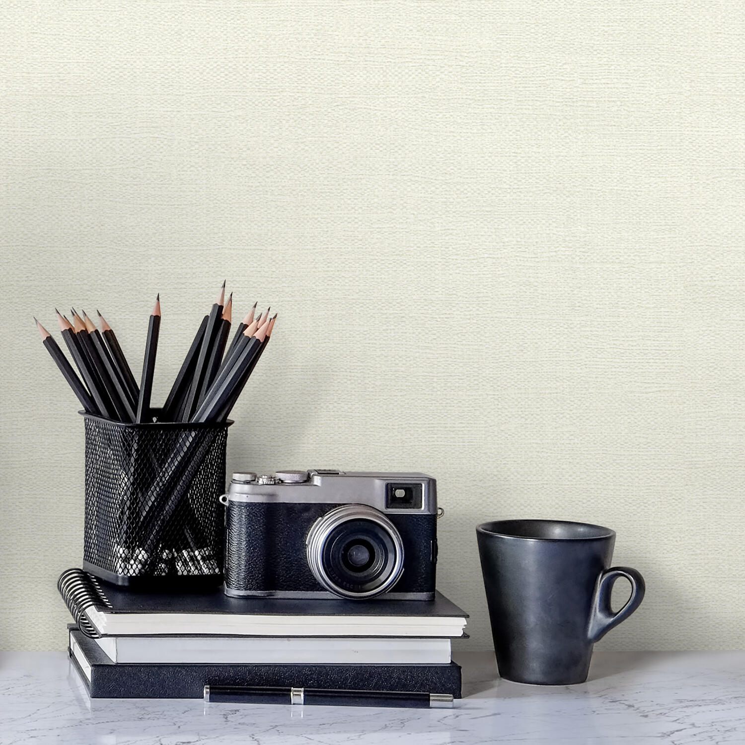 Papier peint intissé Textile nacré INSPIRE blanc - 3