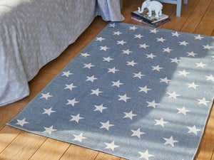 Kunsen Tapis Sol Enfant Tapis Chambre Fille Tapis De Chambre Tapis  Rectangulaire Bleu Gris Tapis Antidérapant Tapis lit Tapis pour Salon  50X80CM 1ft 7.7 X2ft 7.5 : : Cuisine et Maison