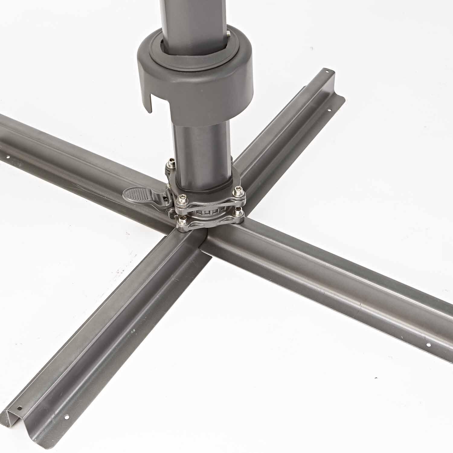 Parasol déporté carré anthracite Aura NATERIAL L.286 x l.286 cm - 10