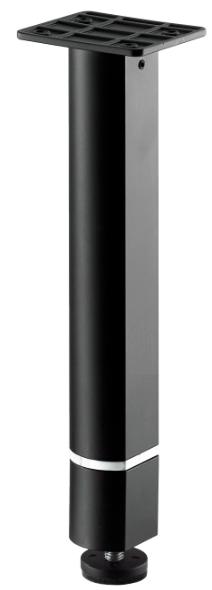 2 pieds de meubles SENSEA réglable ovale, aluminium laqué Ht. maxi 12.5 x l.7.5  - 2