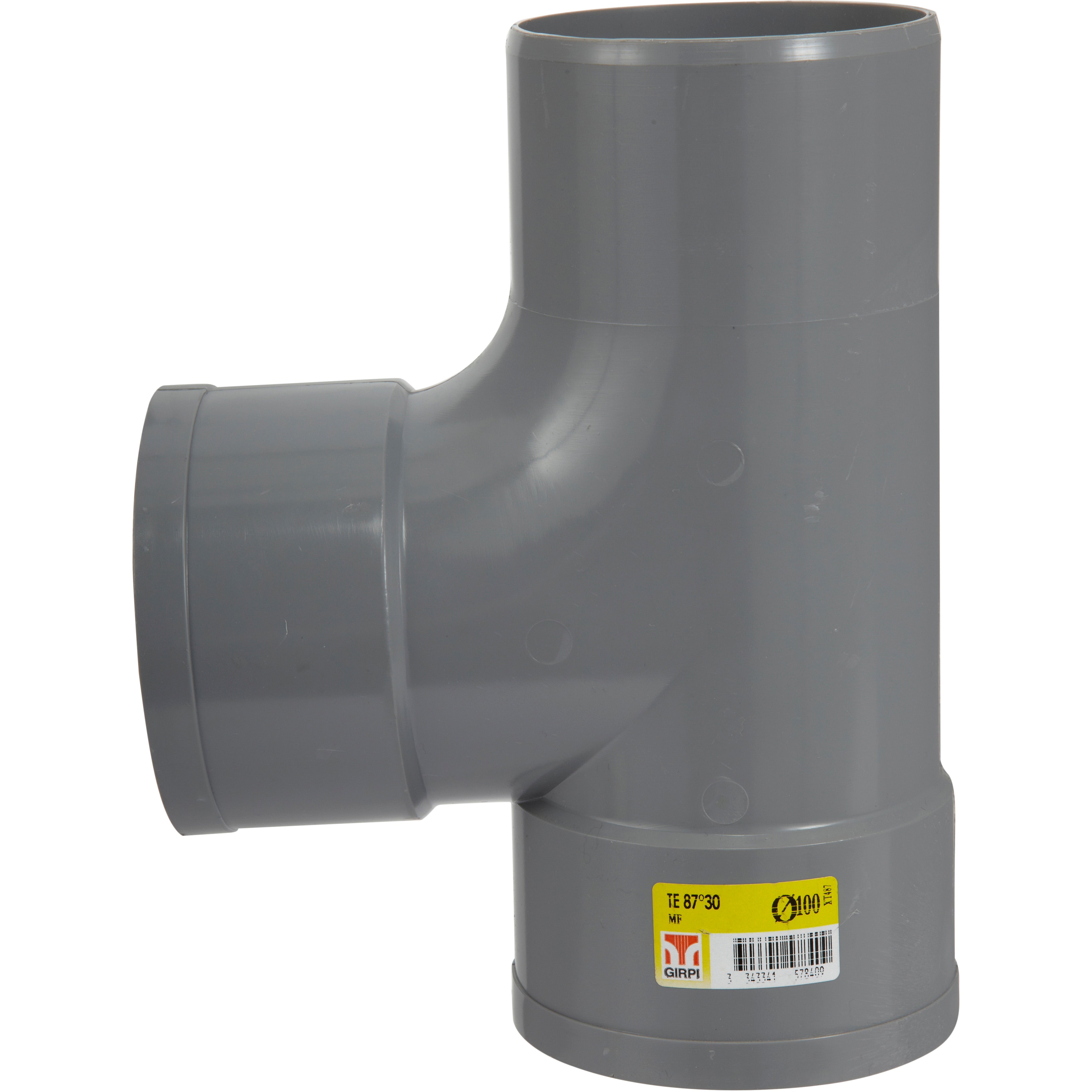 Té 87.30° en pvc à coller, femelle / mâle, D100 - 2