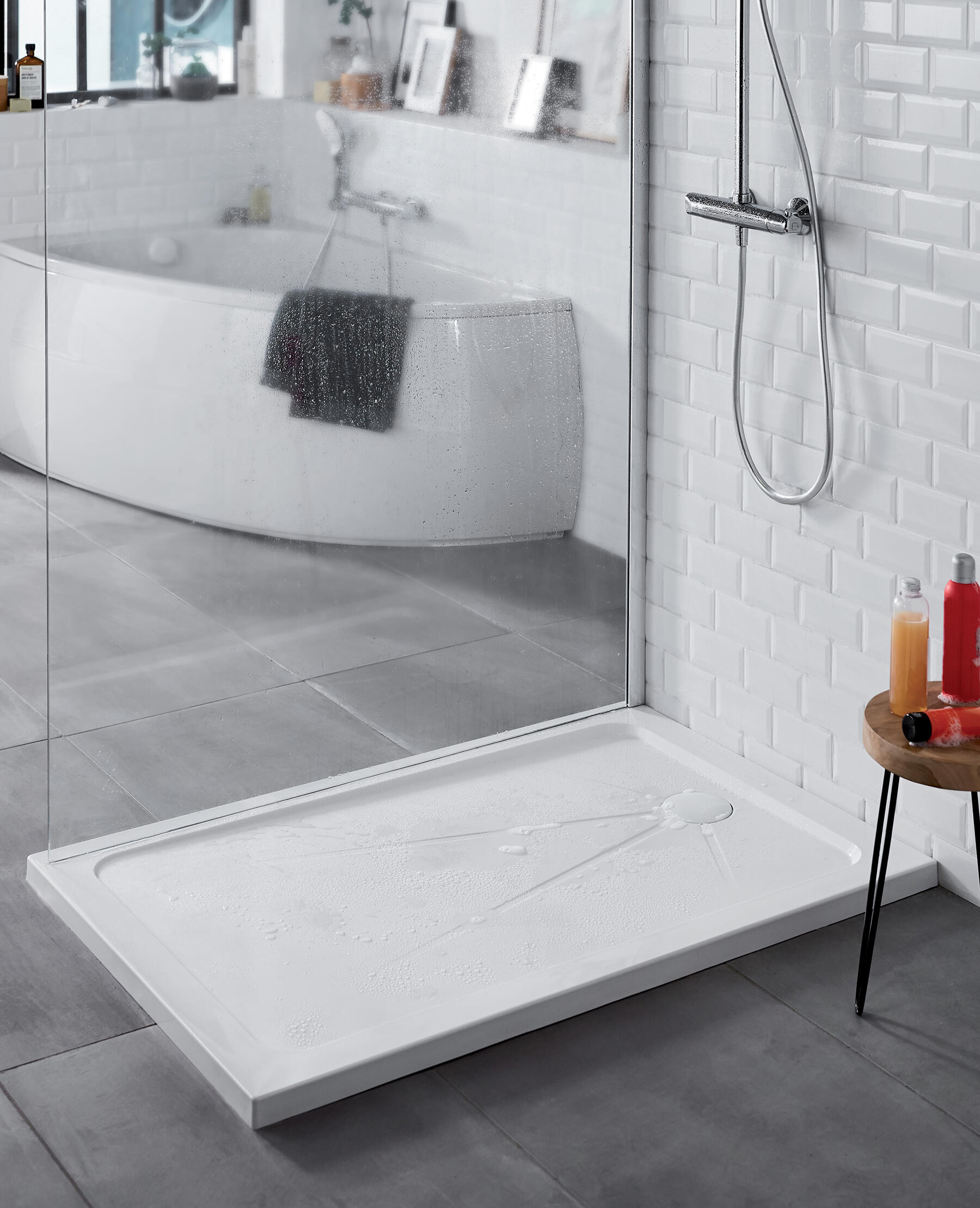 Receveur de douche, acrylique, blanc L.120 x l.80 cm, Opus JACOB DELAFON - 3