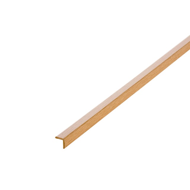 Baguette d'angle médium (MDF) imitation chêne, 20 x 20 mm, L.2.4 m