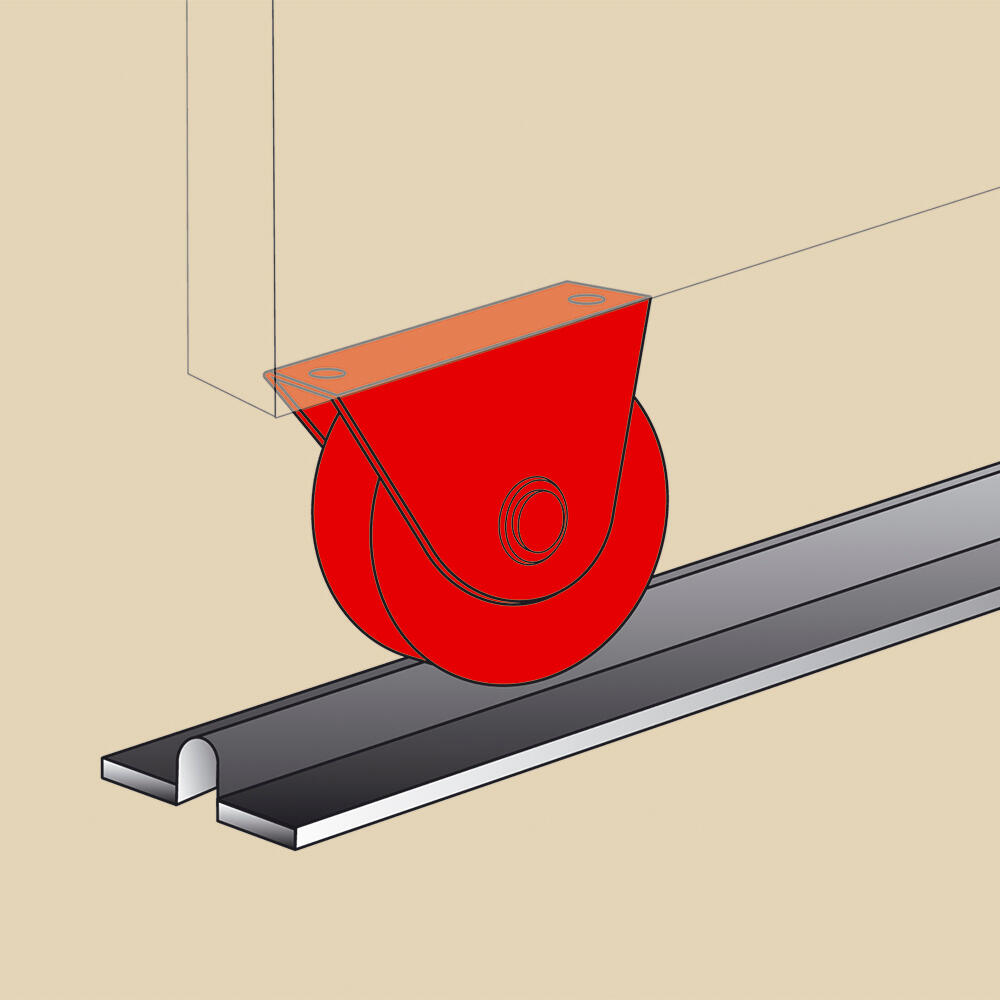 Roue portail coulissant Ø 80mm pour gorge U 20mm support extérieur - 300kg AFBAT - 3