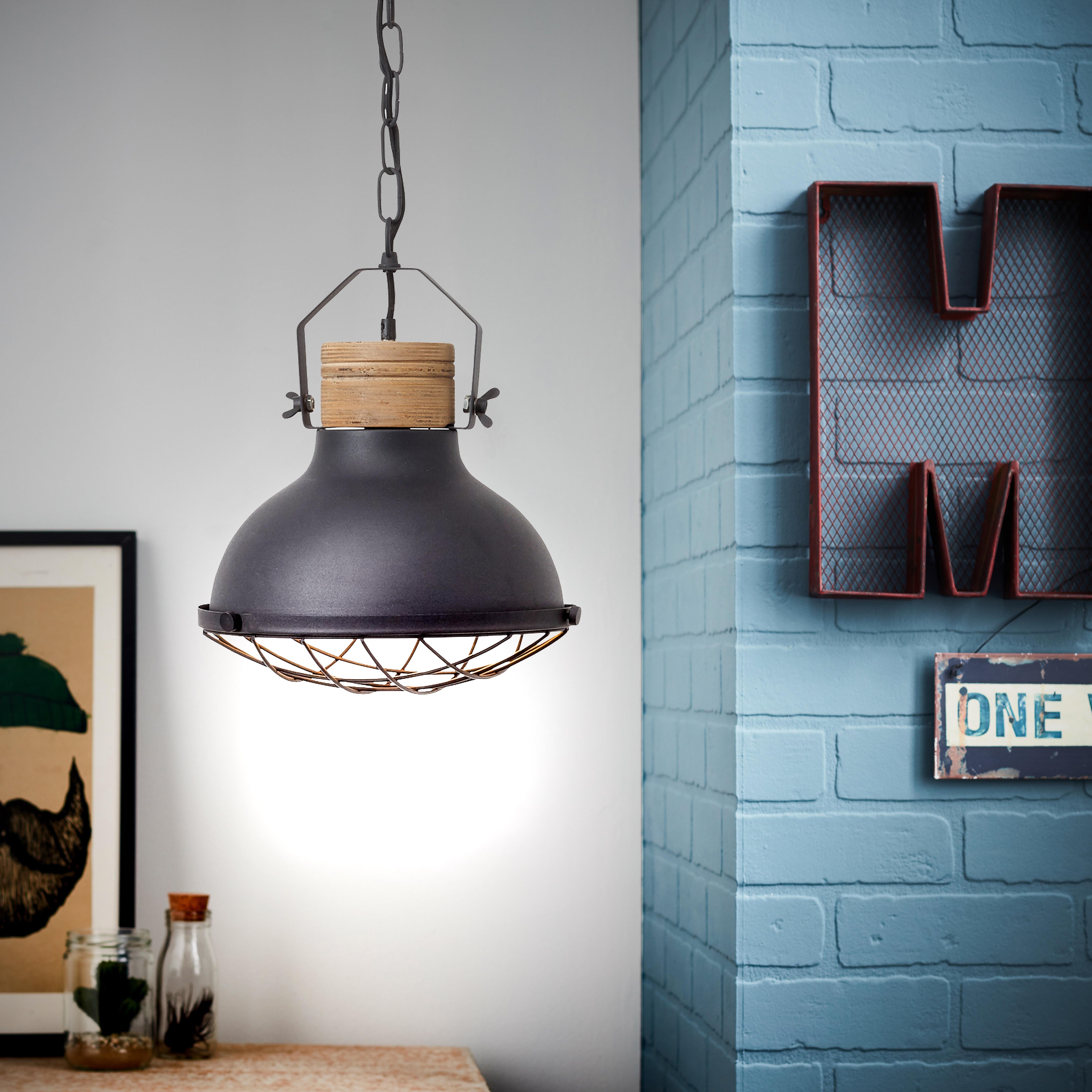 Suspension Emma, fer, noir, Diam.33 cm, E27 - 2