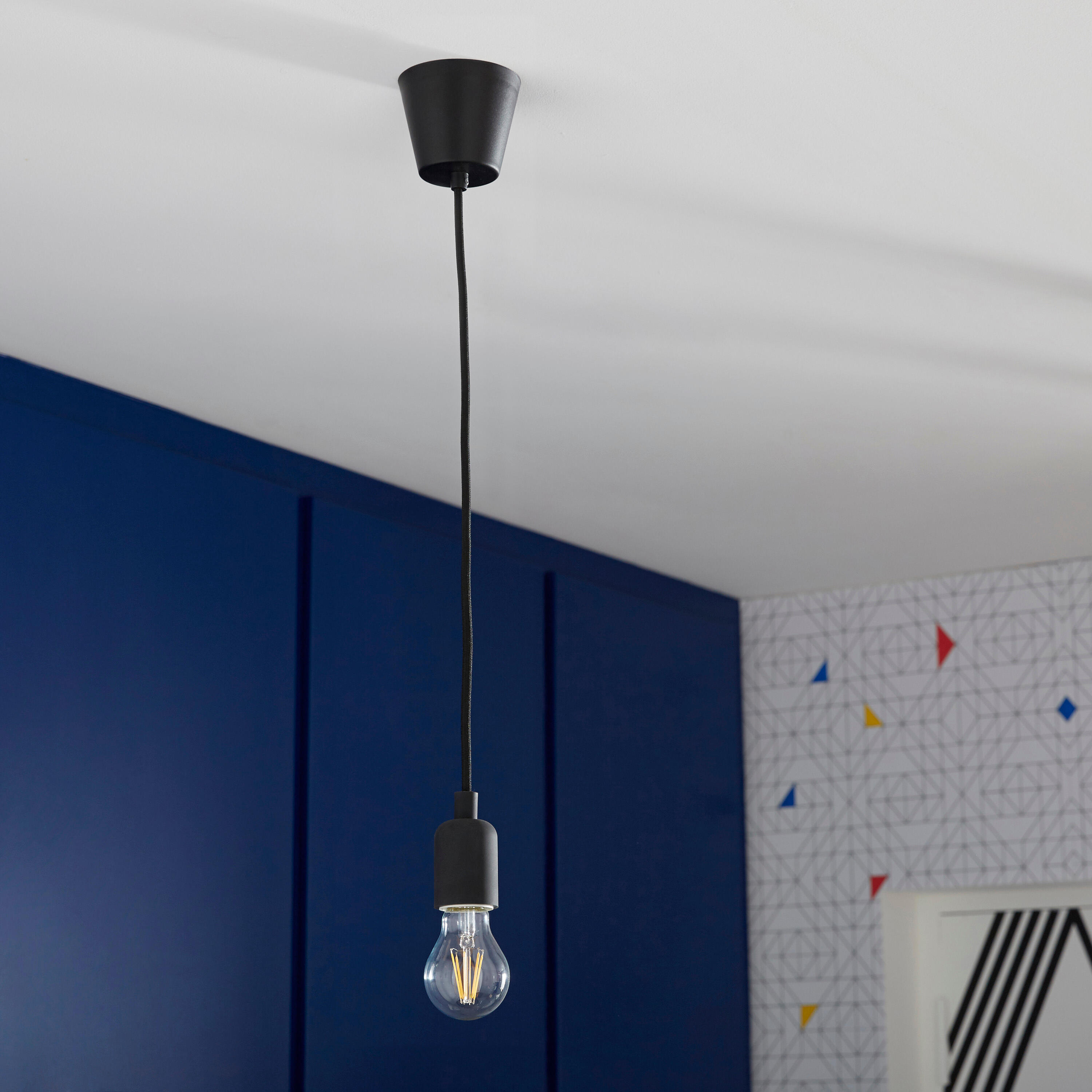 Suspension composable Coloma E27 INSPIRE, silicone noir - 3