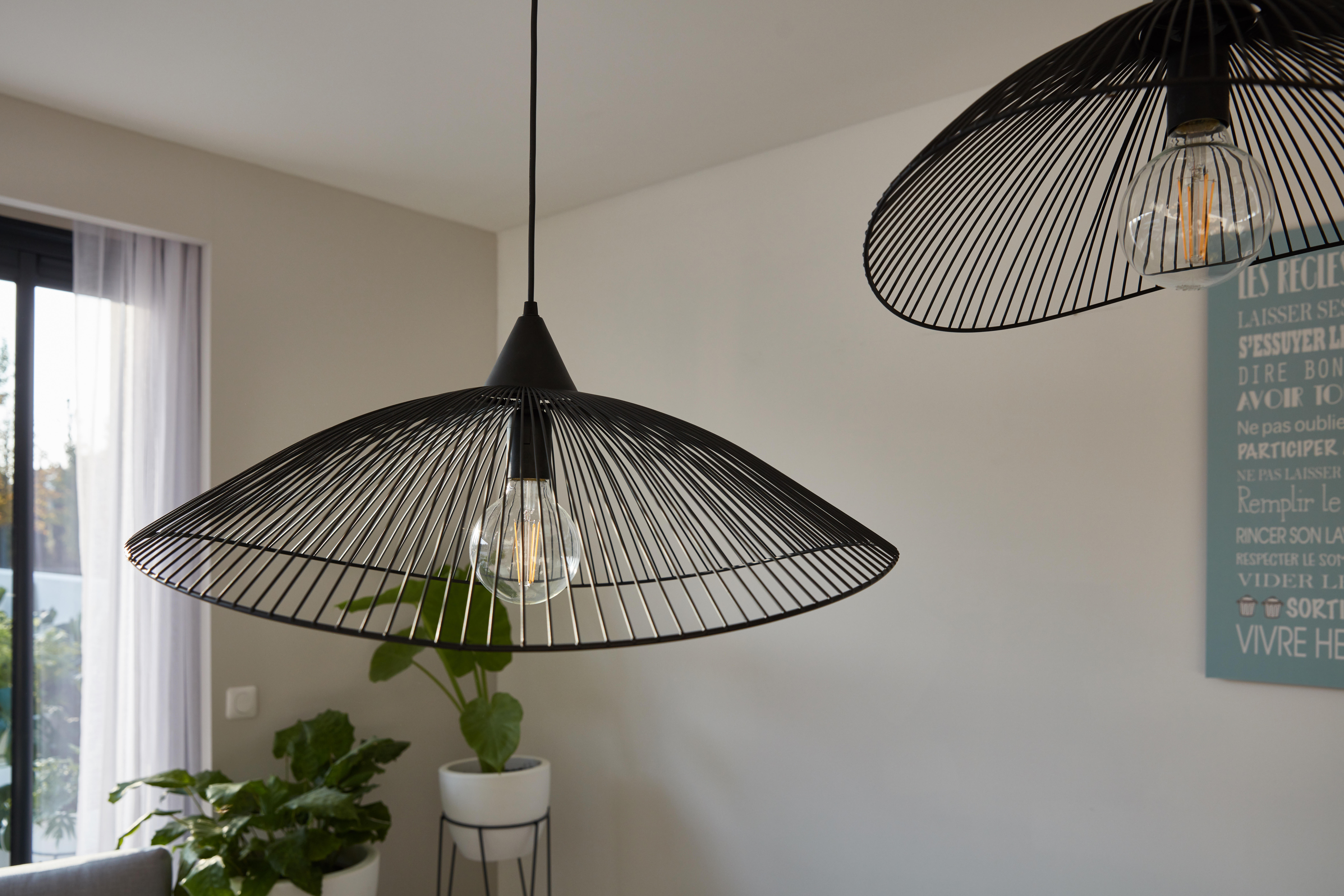 Suspension Kasteli acier, noir, Diam.65 cm, E27 - 3