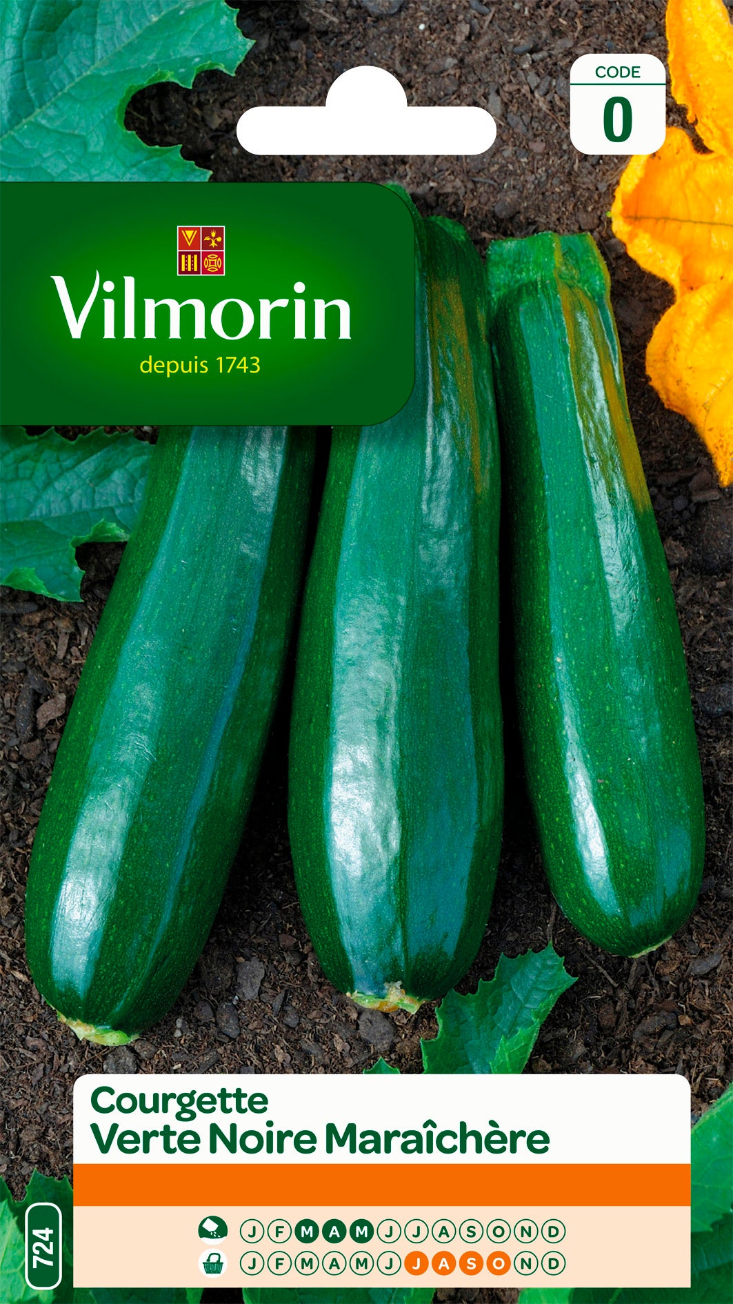 Graines de courgette VILMORIN 4 g - 2