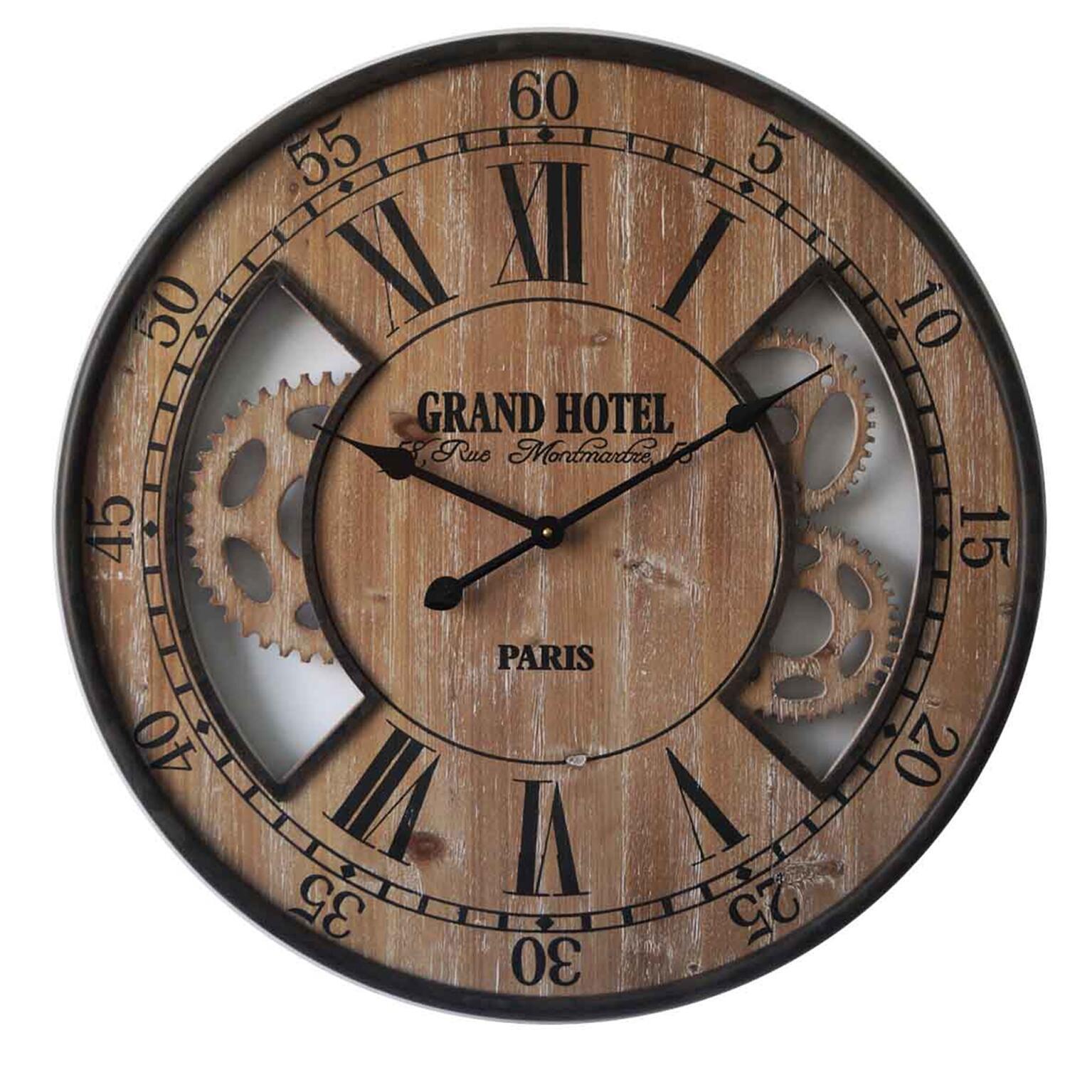 Su-luoyu Horloge Murale Industrielle Pendules Murales De Mode Rétro Horloges Silencieuses Horloge Murale Numérique pour Maison Salon Bureau Décor Horloges 