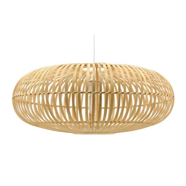 Suspension Manille bambou, beige, Diam.60 cm, E27