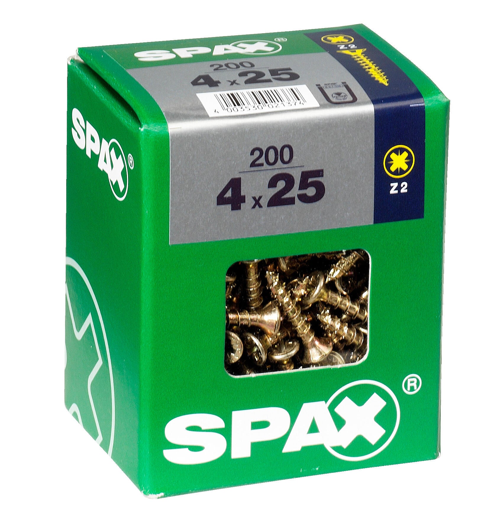 200 vis acier tête fraisée pozidriv SPAX, Ø4 x L.25 mm - 3