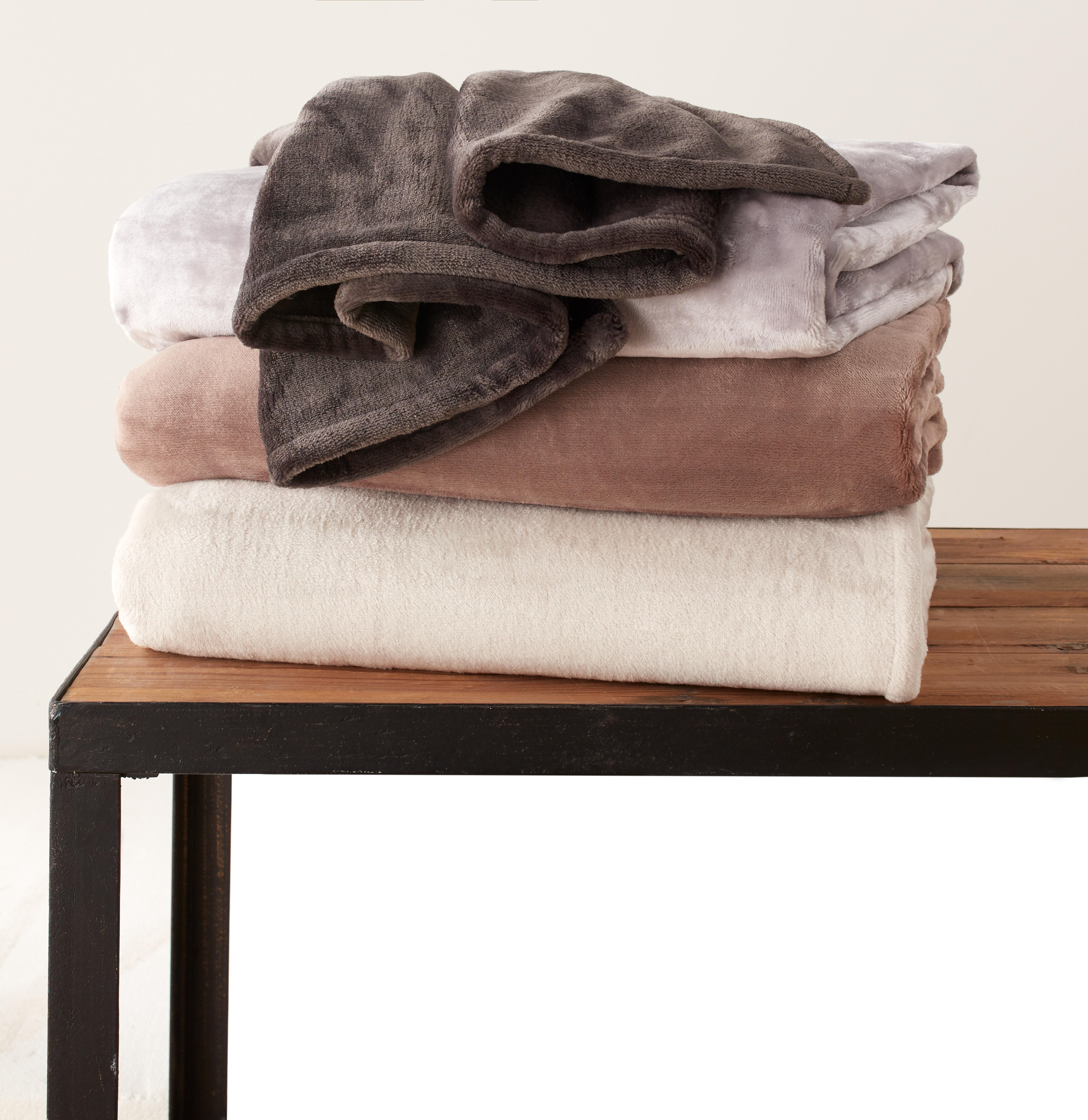 Plaid Bigsweety, taupe l.130 x L.170 cm - 6