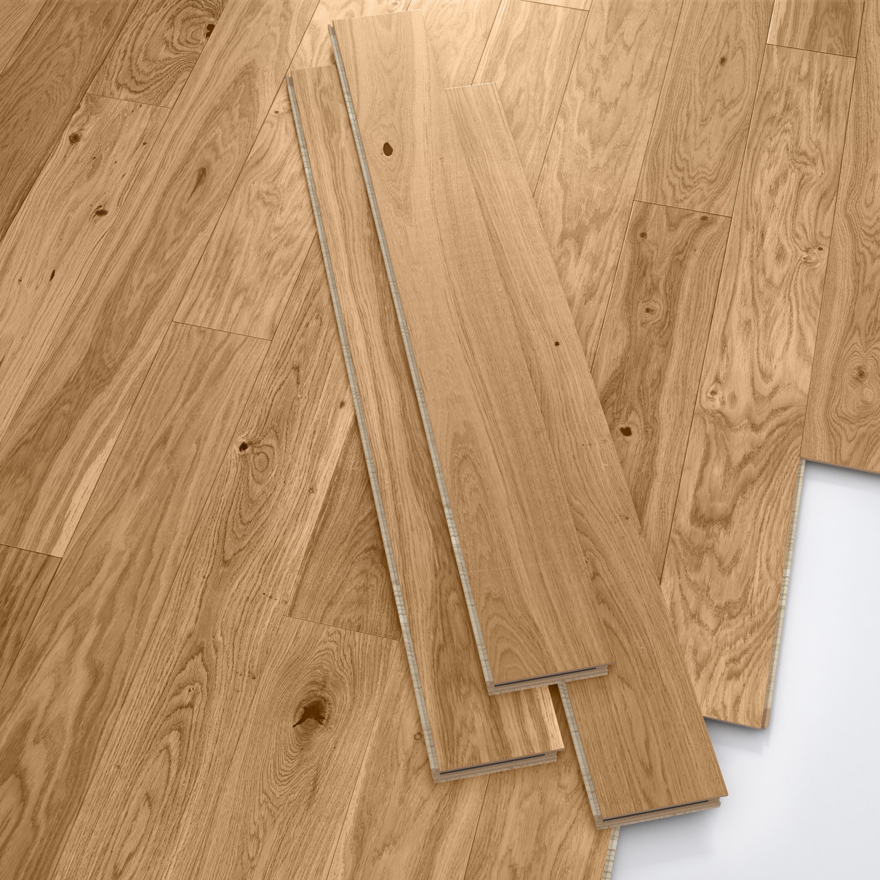 Parquet contrecollé chêne blond campagne vitrifié M BARLINEK, l.13 cm - 3