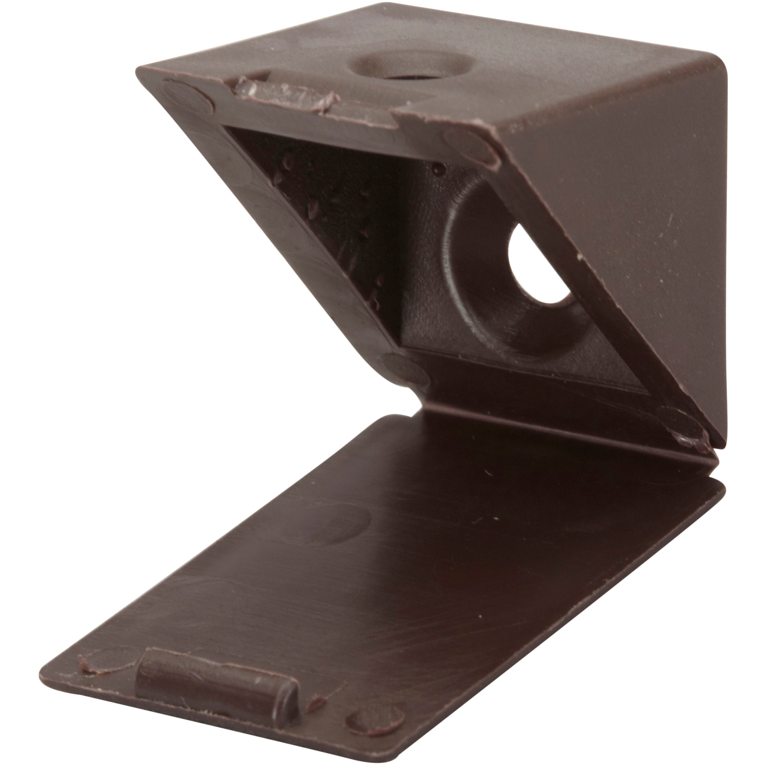 Lot de 4 taquets à visser, plastique brun - 2