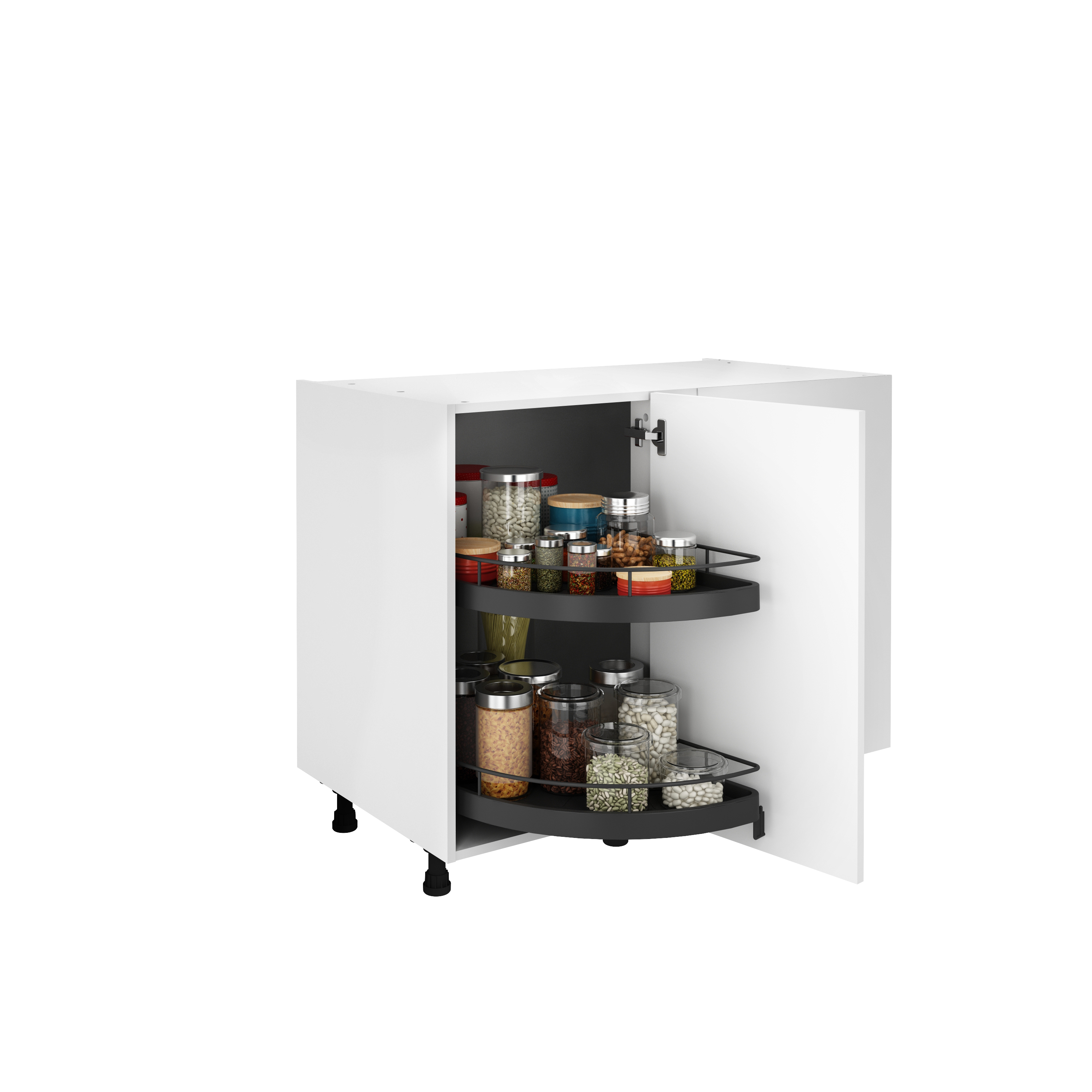 Rangement d'angle, demi-lune pour meuble d'angle bas - 5