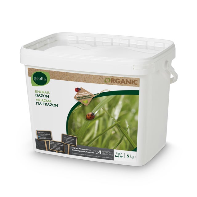 Engrais naturel gazon GEOLIA, 165 m²