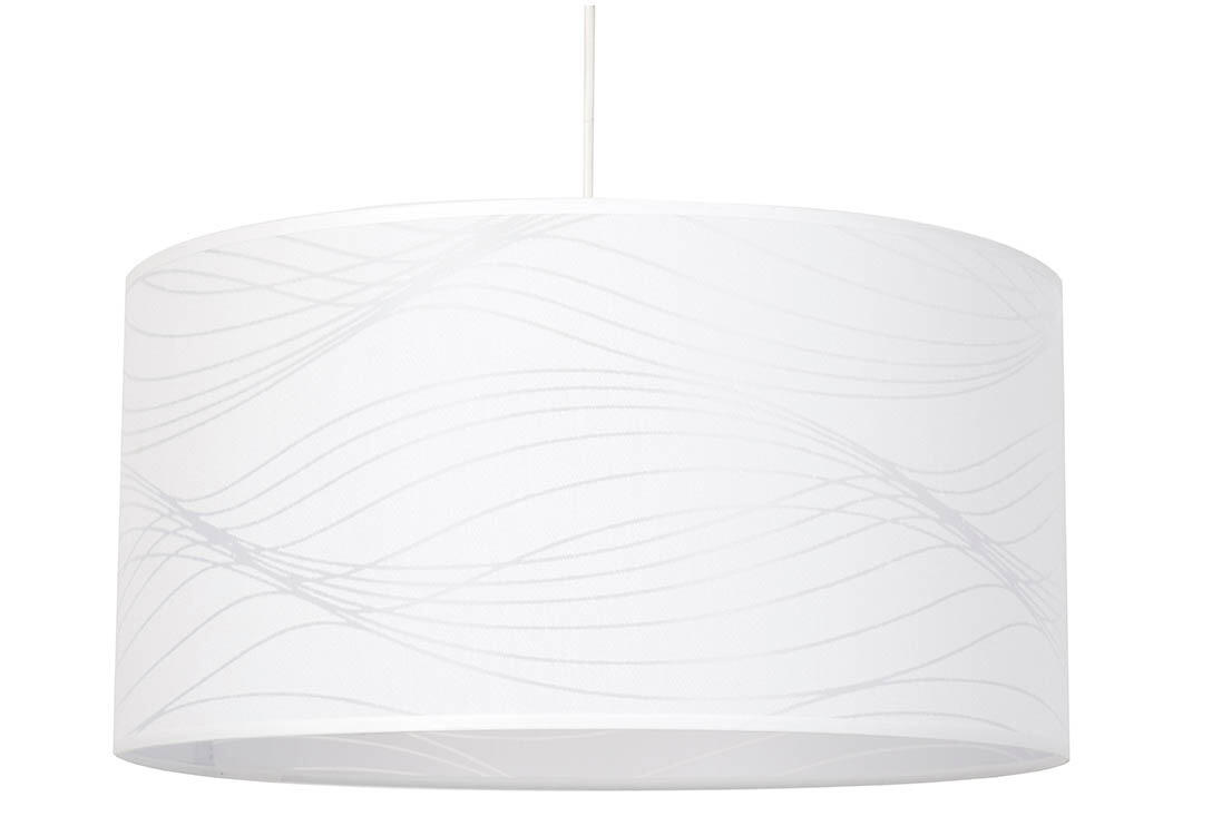 Suspension Cylindre coton dévoré coton, blanc, Diam.30 cm, E27 - 4
