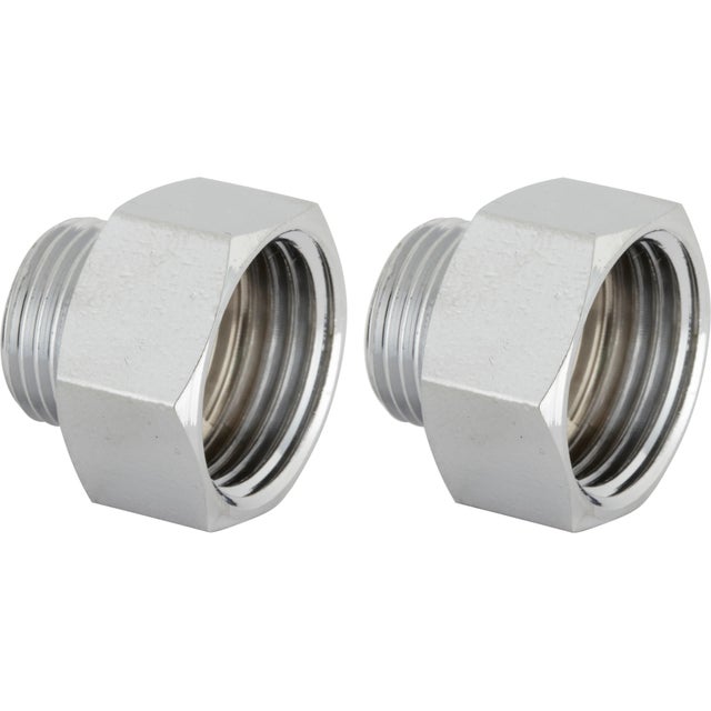 Lot de 2 raccords pour tuyau à visser M/F D.3/8