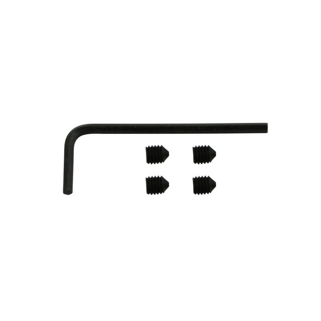 4 vis pointeaux LINEA BERTOMANI acier noir, Diam 6 mm x Longueur 10 mm