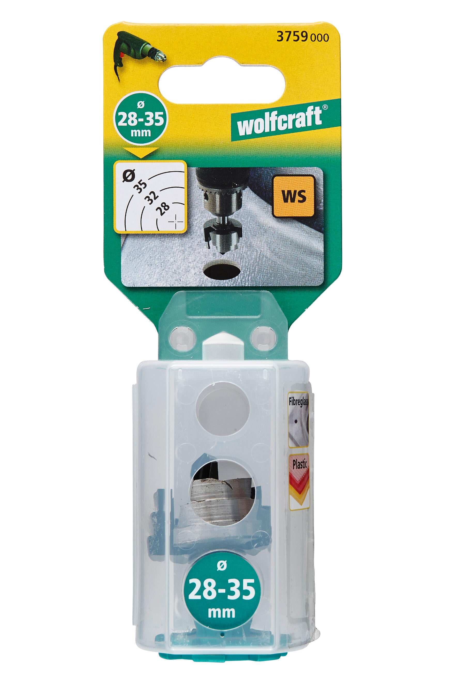Foret spécial pour plastique renforcé de fibre de verre, Diam. 28, 32, 35 mm - 4