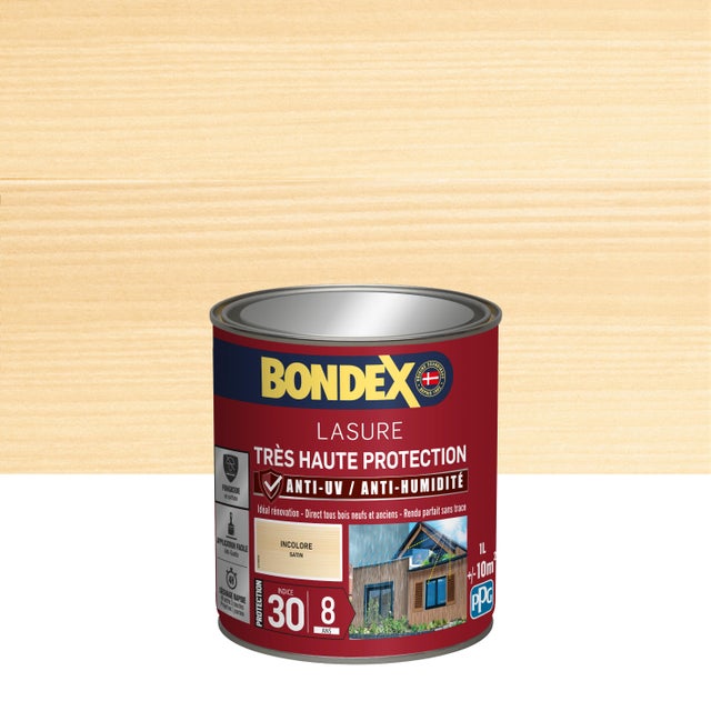 Lasure très haute protection 8 ans incolore 1 L - BONDEX