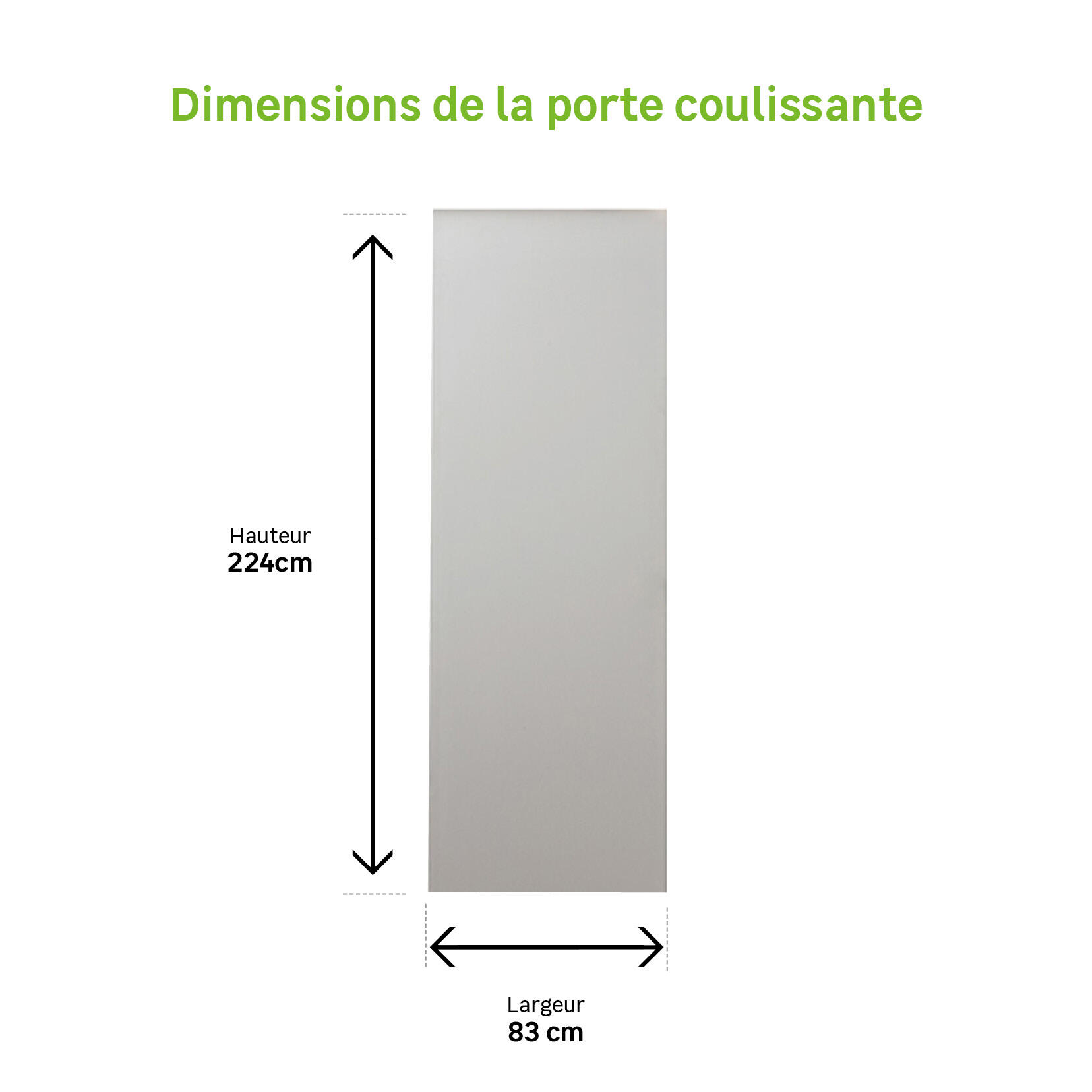 Porte coulissante bois Isoplane recoupable, H.224 x l.83 cm, Ep.34 mm - 6