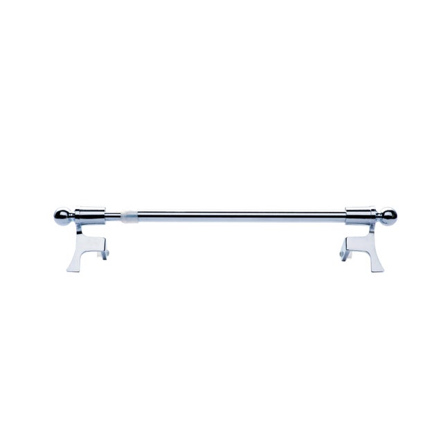 Kit bastone per tendina a vetro a pressione estensibile da 50 a 80 cm cromato grigio lucido Ø 9 mm INSPIRE